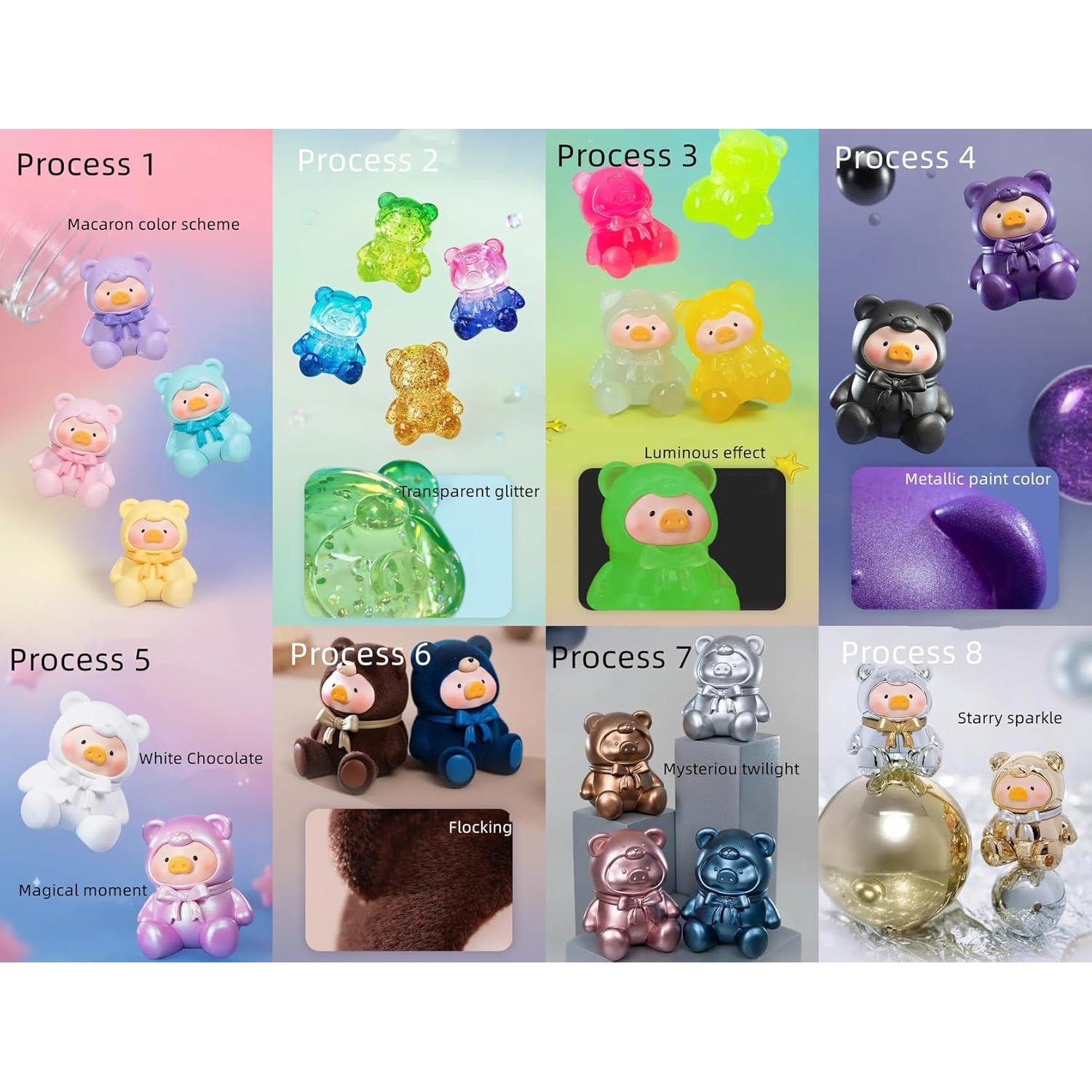 Figuras Kawaii Lulu El Cerdito Oso Mini Frijol - 20 Bolsas