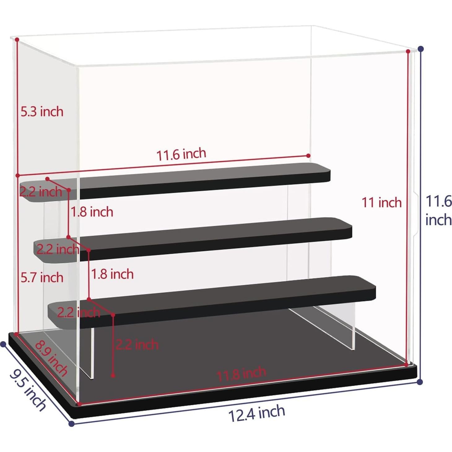 Estante Acrílico Transparente Choowin 4 Niveles Negro