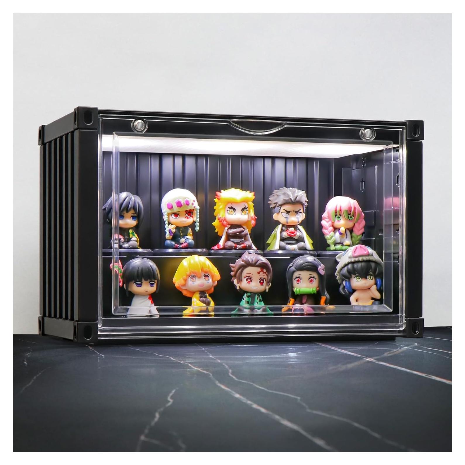 Caja de Exhibición LED Naconmlet 23x12x14 cm para Figuras