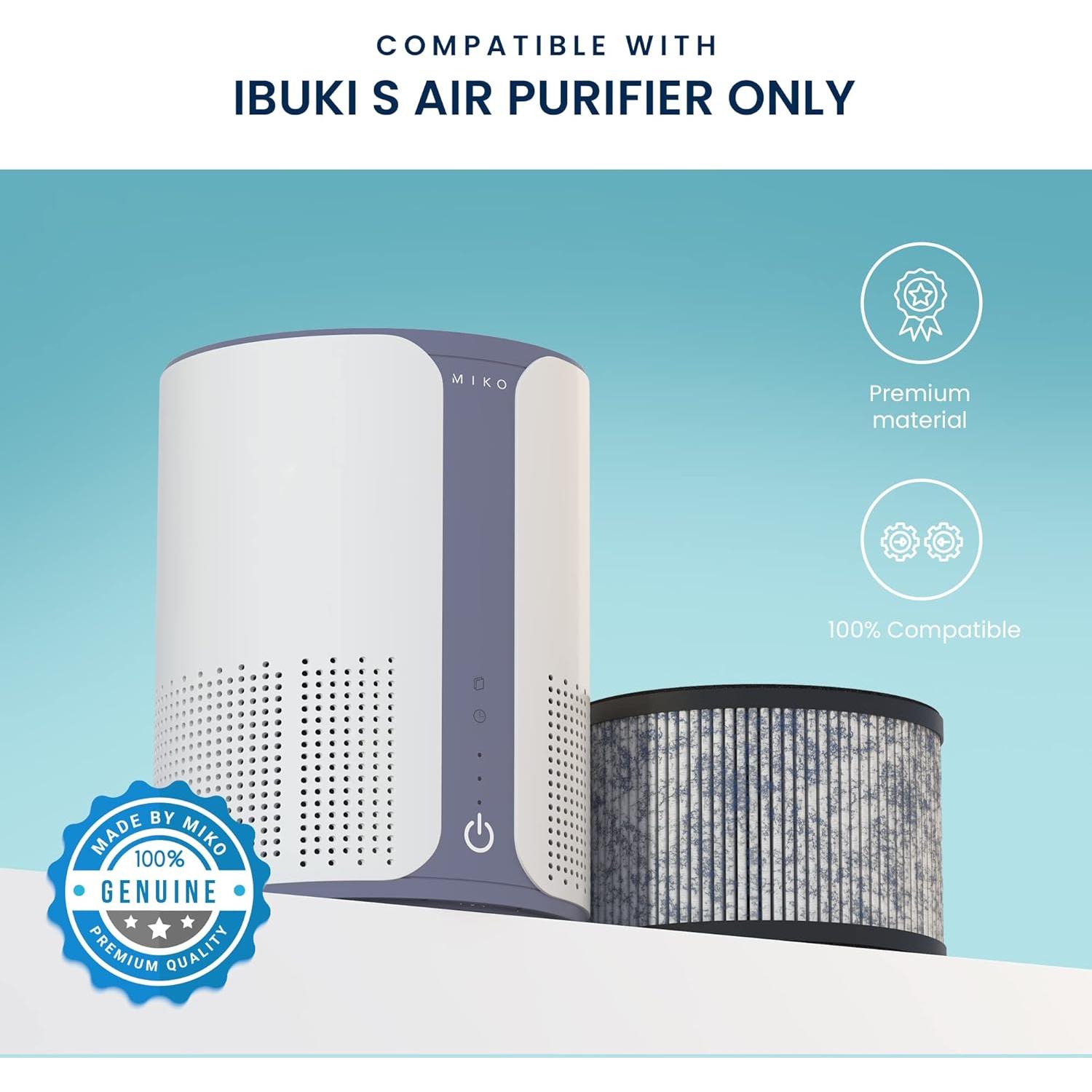 Filtro HEPA Miko IBUKI Reemplazo para Purificador de Aire 17.15 cm