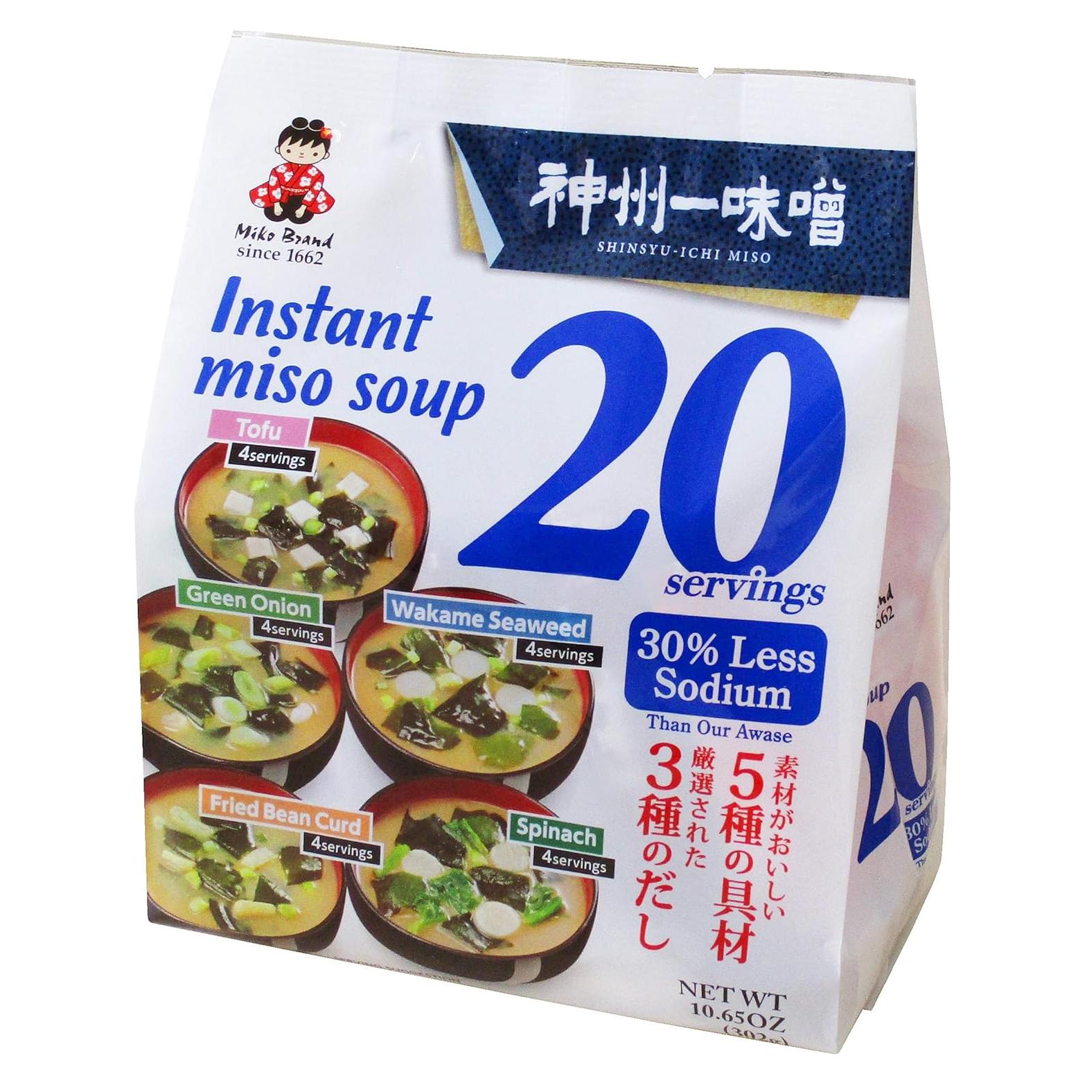 Sopa Miso Instantánea Miko Brand 20 Porciones 302g Bajo Sodio