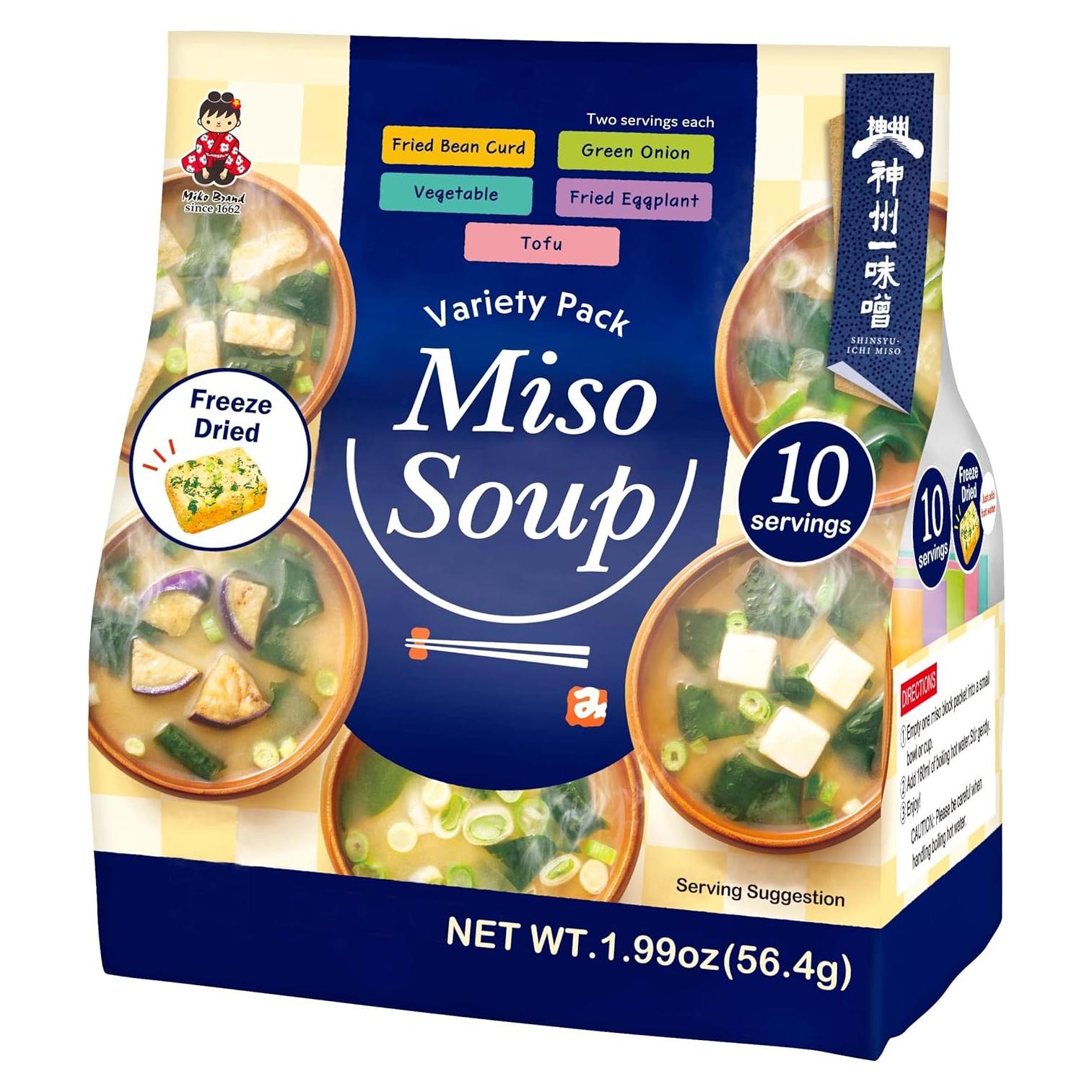 Sopa Miso Liofilizada Miko Brand - 10 Porciones 56.63g