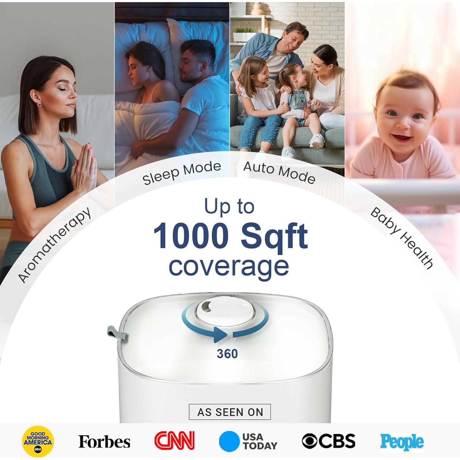 Humidificador Ultrasónico MIKO Breeze 3L para Habitaciones Grandes