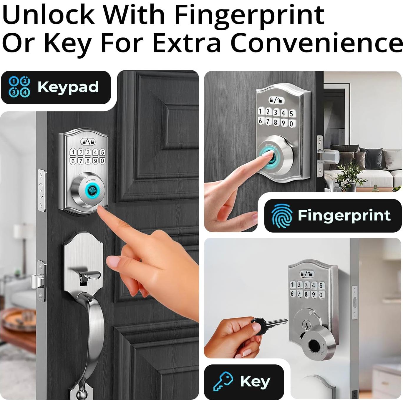 Cerradura Inteligente Miko Group con Huella Dactilar y Teclado