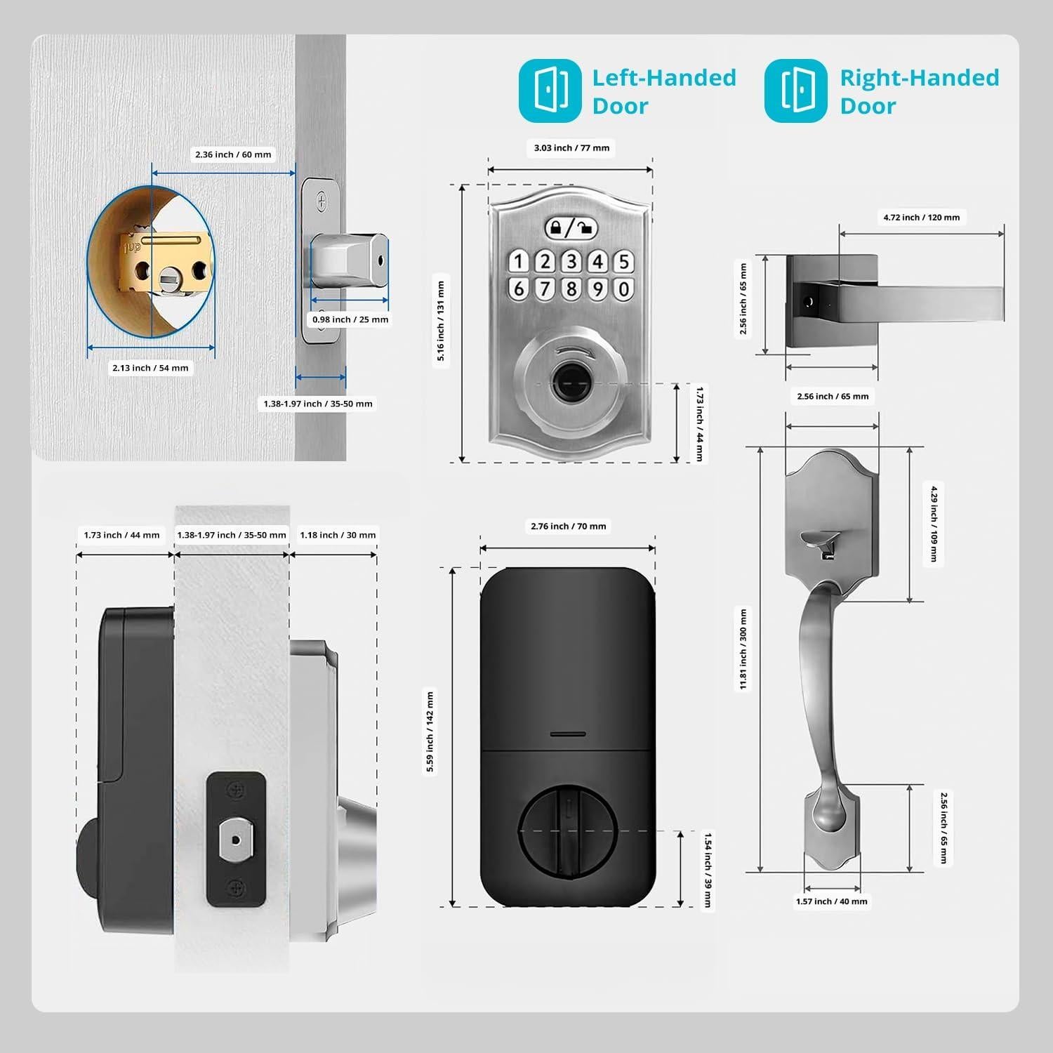 Cerradura Inteligente Miko Group con Huella Dactilar y Teclado