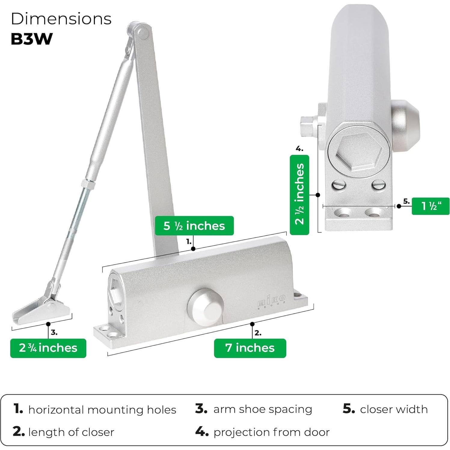 Cerradura Automática Miko B3W Grado 3 UL10C para Puertas
