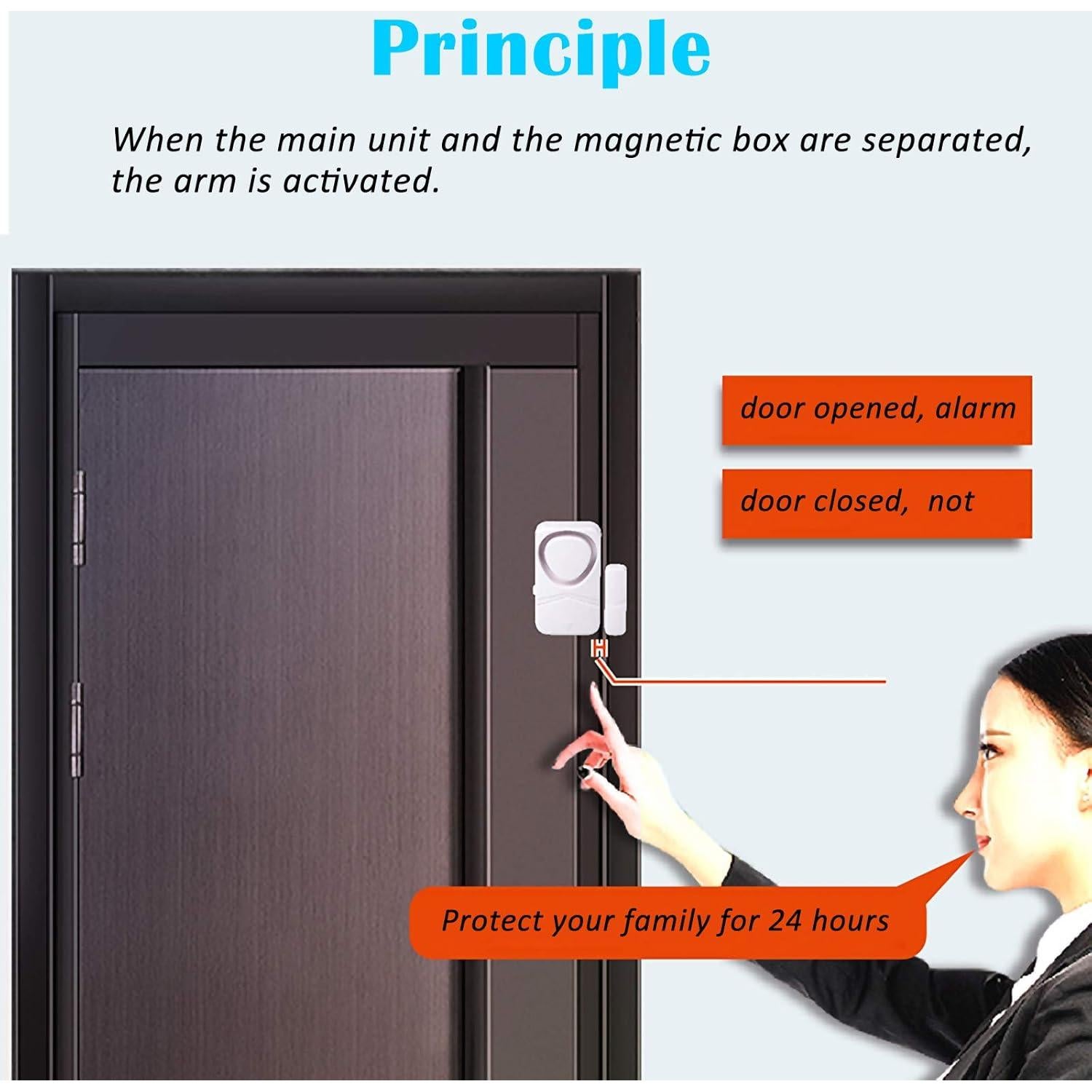 Alarma de Puerta Magnética Changzhou HDSF19 110dB 2 Paquete