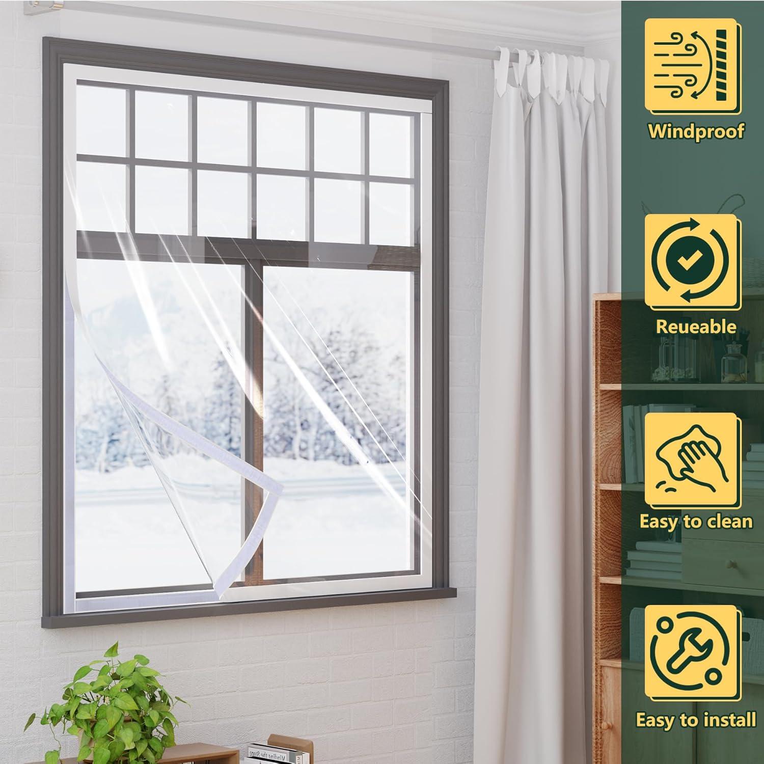 Kit de Aislamiento de Ventana Flehomo 119.4x160 cm Transparente