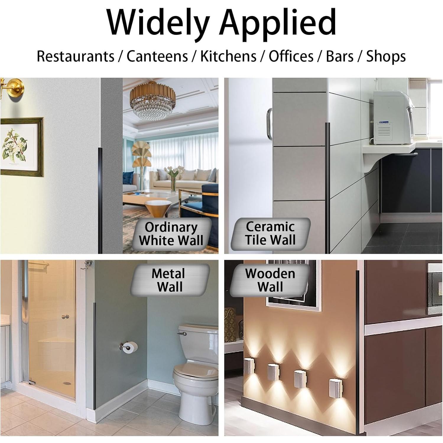 Protectores de Esquinas de Aluminio SWPEC 0.60x0.60m 6PCS Negro