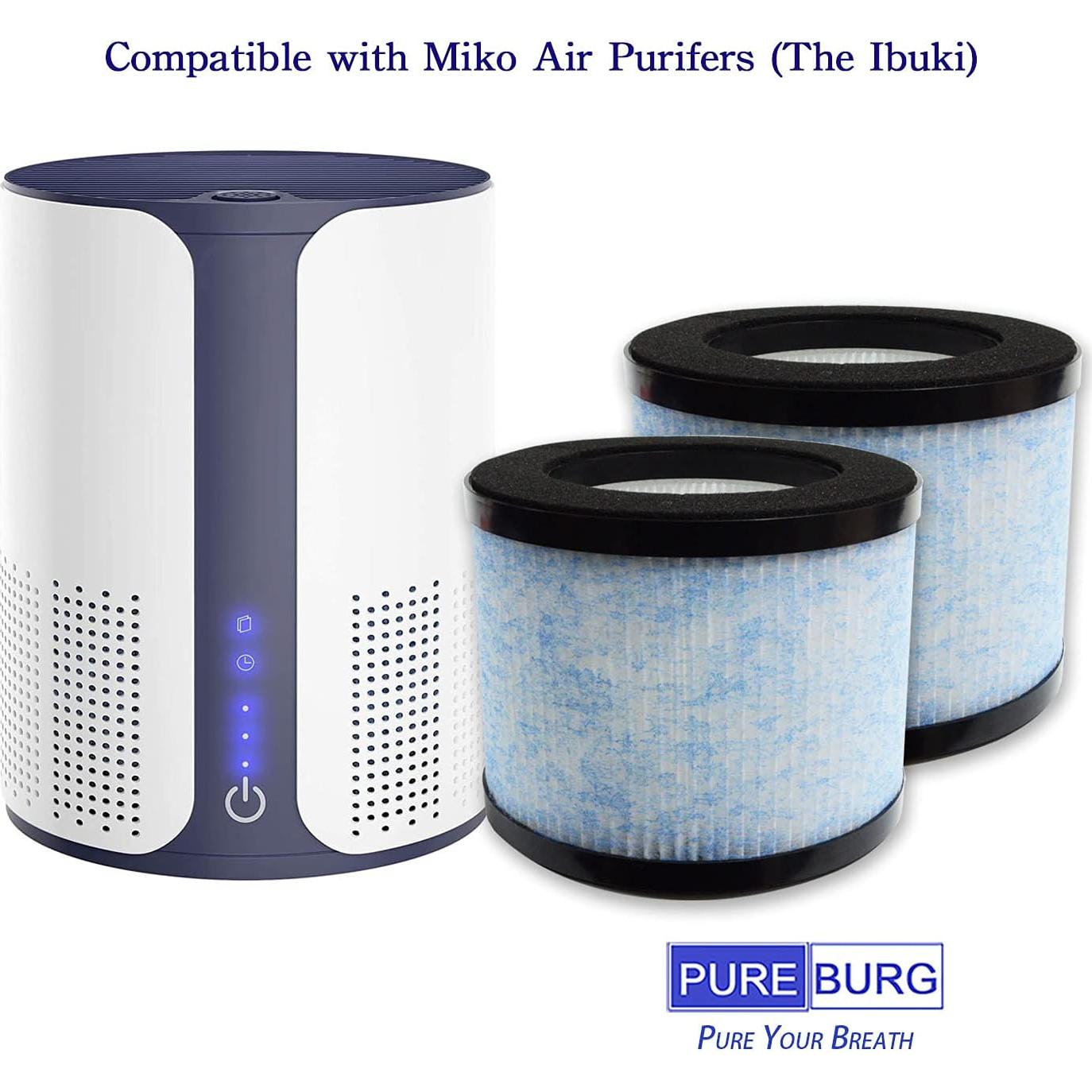 Filtro HEPA PUREBURG para Purificadores Miko e Medify - 2 Pzs