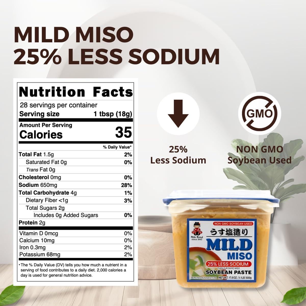 Pasta de Miso Blanco Miko 500g - Bajo en Sodio, Sabor Dulce