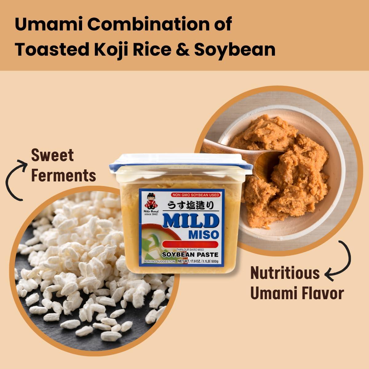 Pasta de Miso Blanco Miko 500g - Bajo en Sodio, Sabor Dulce