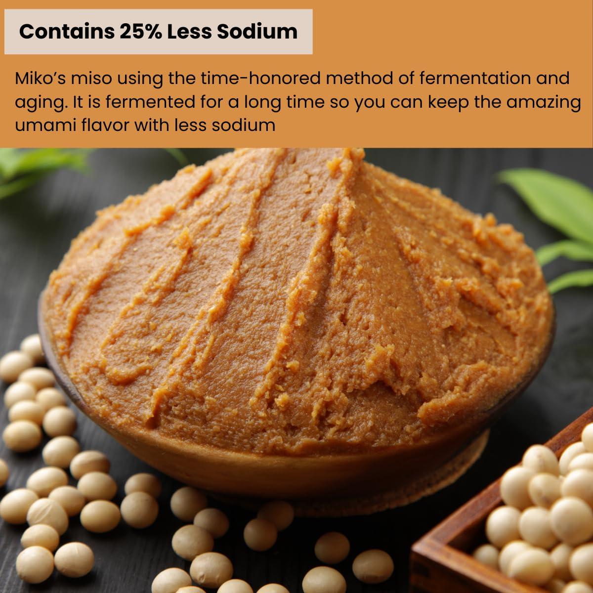 Pasta de Miso Blanco Miko 500g - Bajo en Sodio, Sabor Dulce