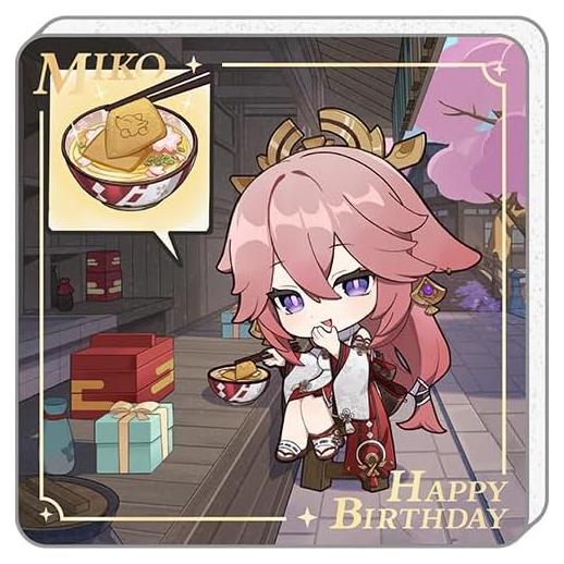 Imán de Nevera Acrílico Yae Miko - 18g, 7.1x7.1cm