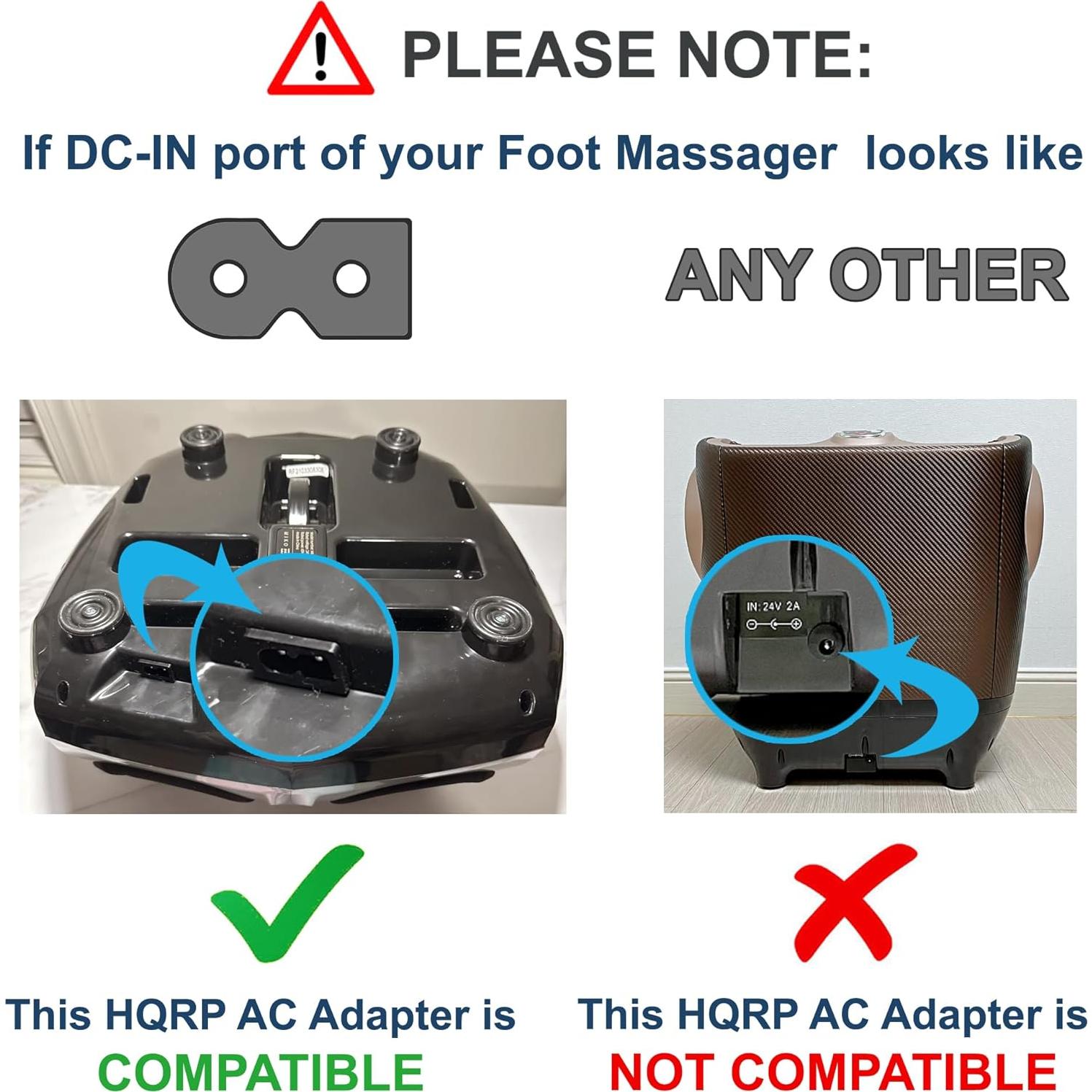 Adaptador de CA HQRP para Masajeador de Pies Shiatsu Miko