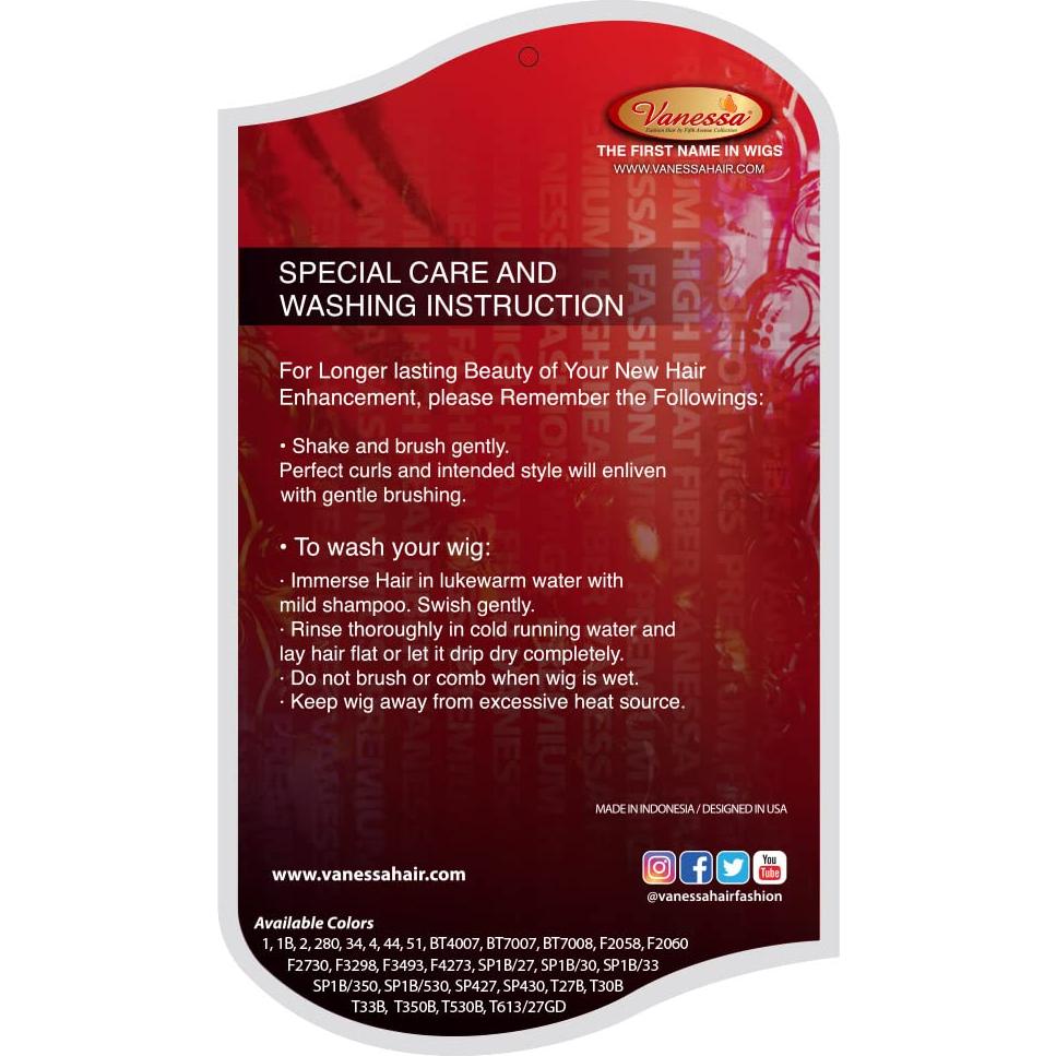 Peluca Sintética Completa Vanessa Miko SP1B/33 - Moda