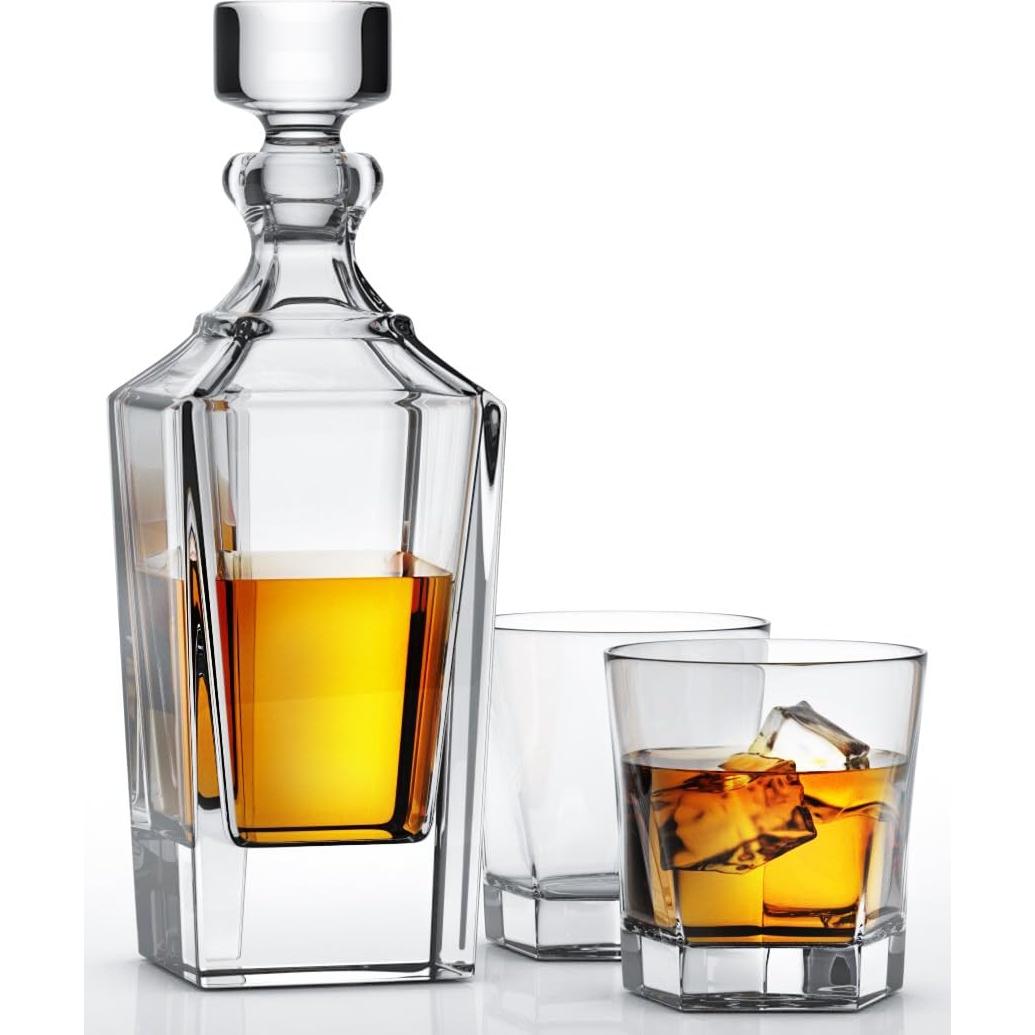 Juego de Decantador de Cristal Miko 750ml con 6 Vasos