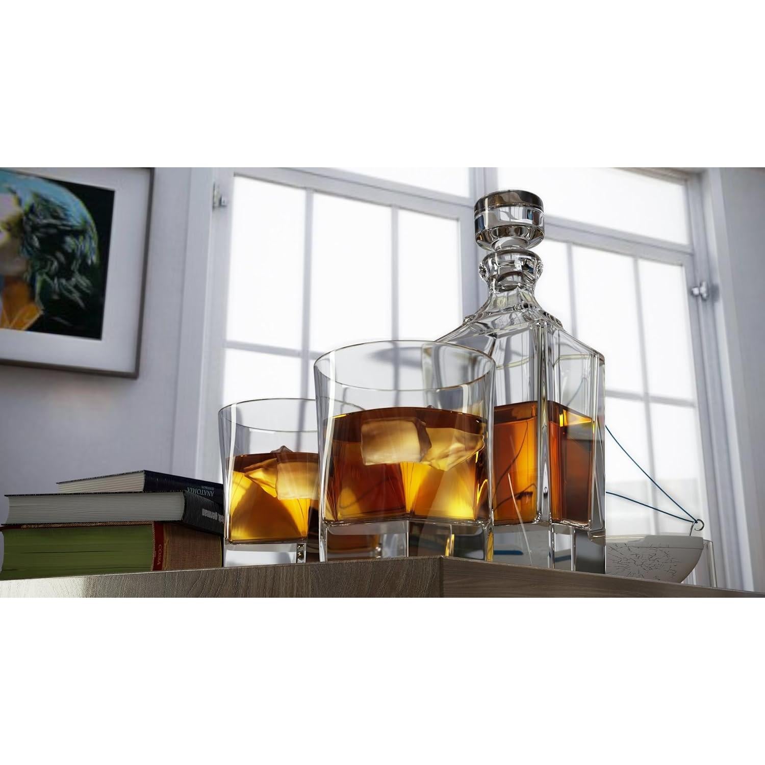 Juego de Decantador de Cristal Miko 750ml con 6 Vasos