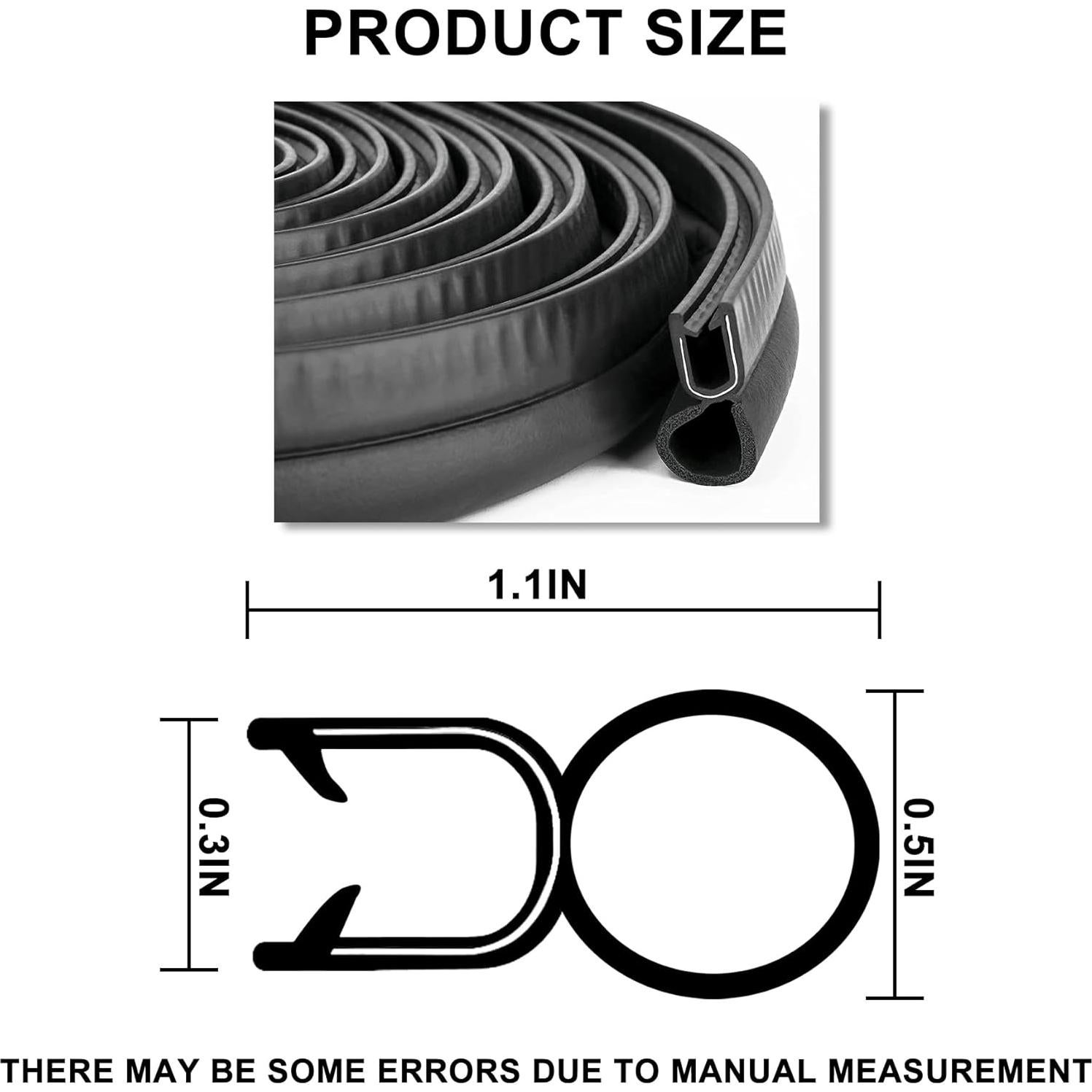Tira de Sello de Goma MYFAMIREA 10 Pies Aislamiento Auto
