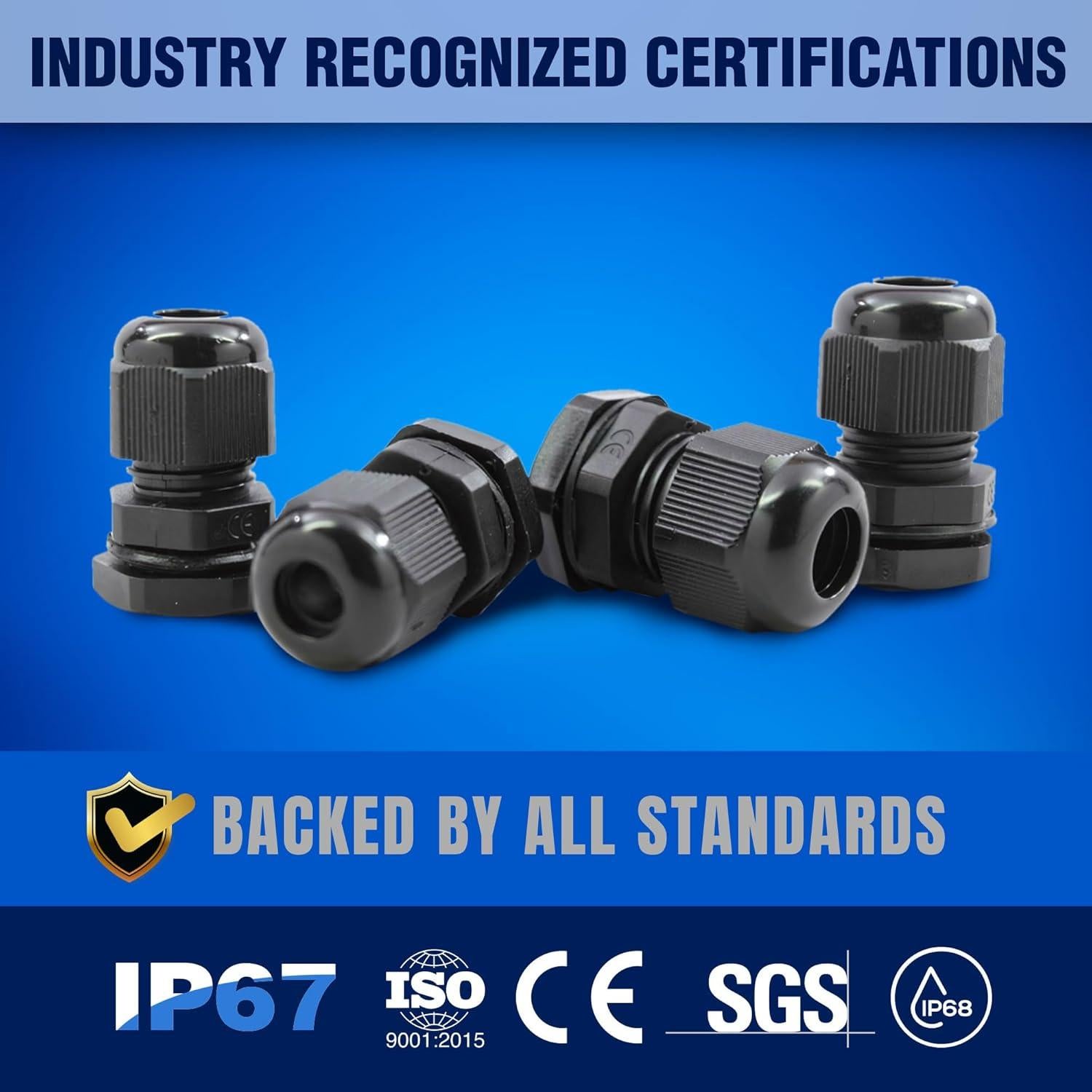 Kit 26 Garras de Cable PG Nuevo Age América Nylon IP68