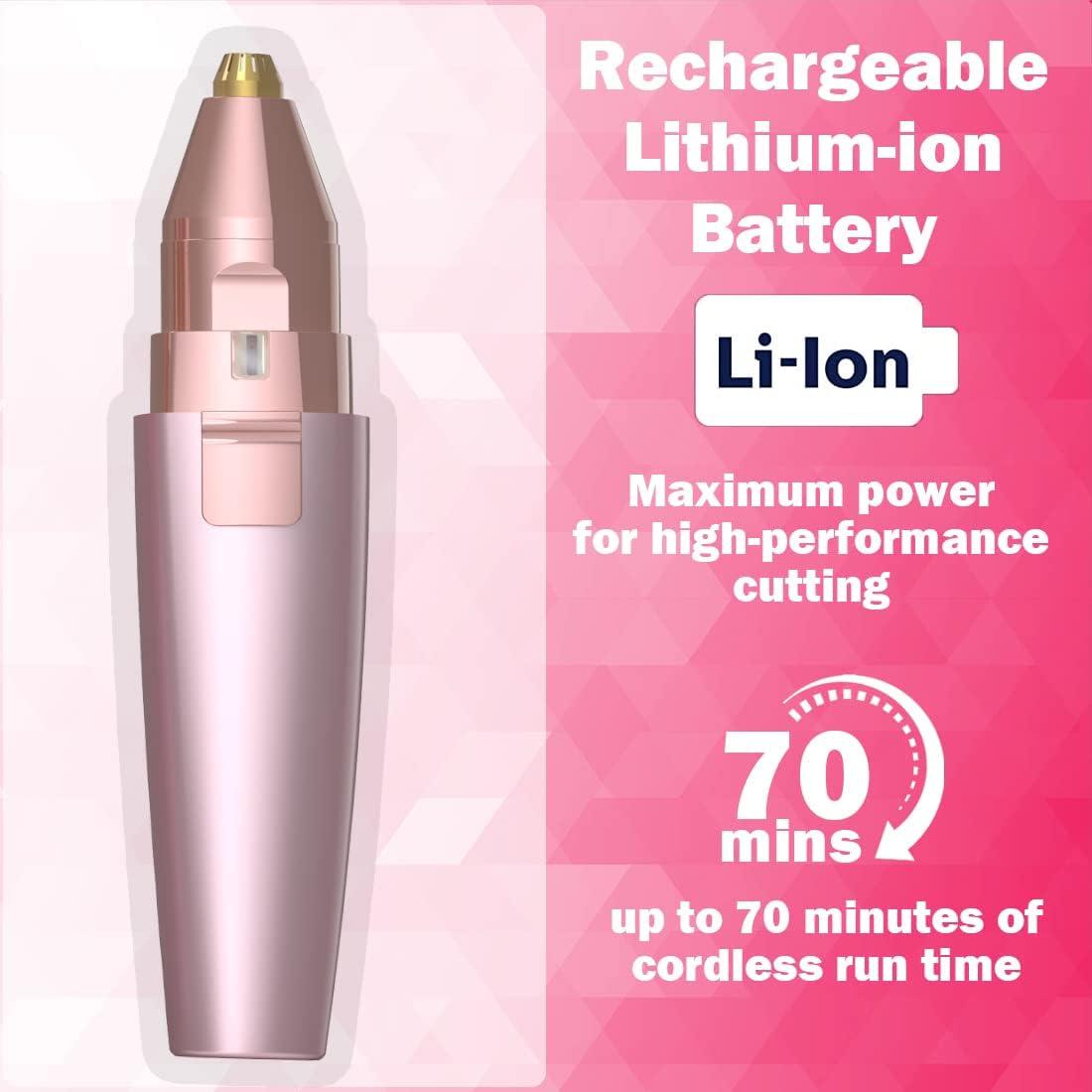 Rasuradora de Cejas y Vello Facial JNATER 2 en 1 Rosa