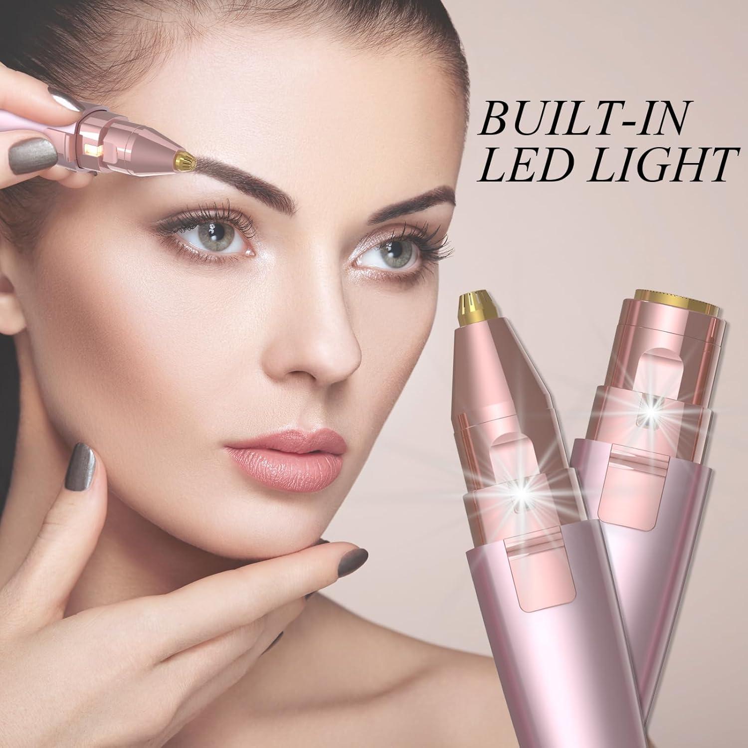 Rasuradora de Cejas y Vello Facial JNATER 2 en 1 Rosa