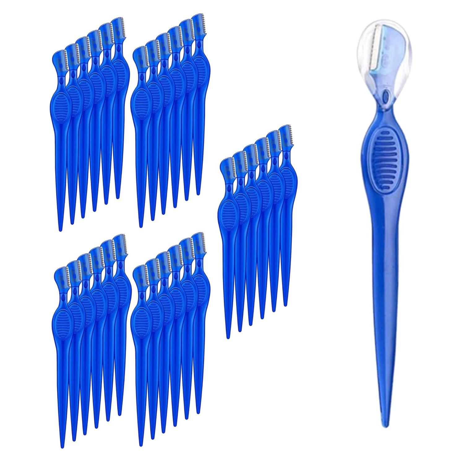 30 Cuchillas de Cejas ALAZCO Azul - Afeitar y Exfoliar Facial