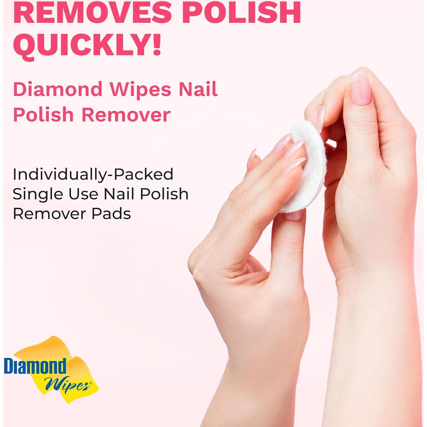 Toallitas Desmaquillantes de Esmalte de Uñas Diamond Wipes 50 Unidades