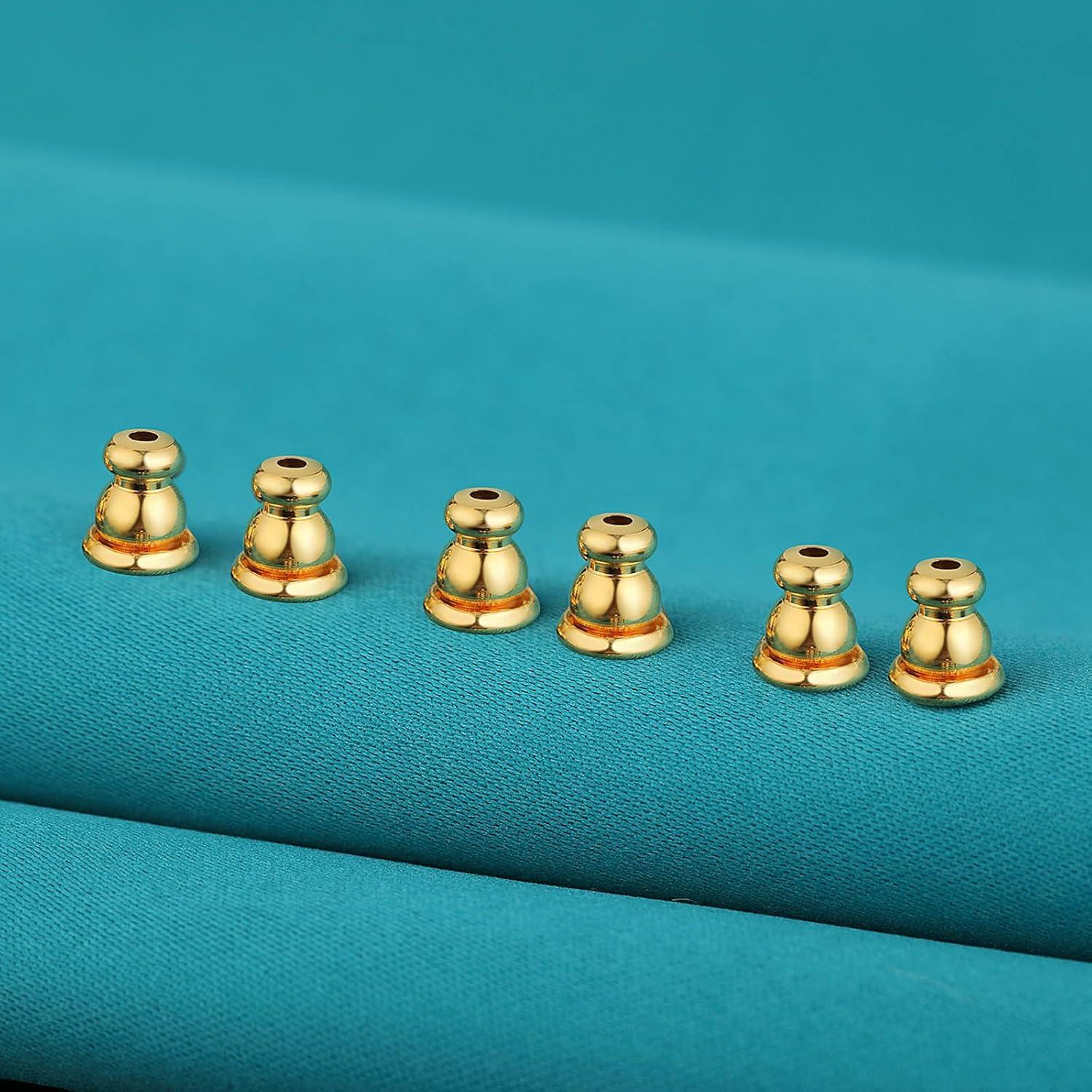 Respaldos de Pendientes de Oro Blanco 14k Catinee - 6 Piezas