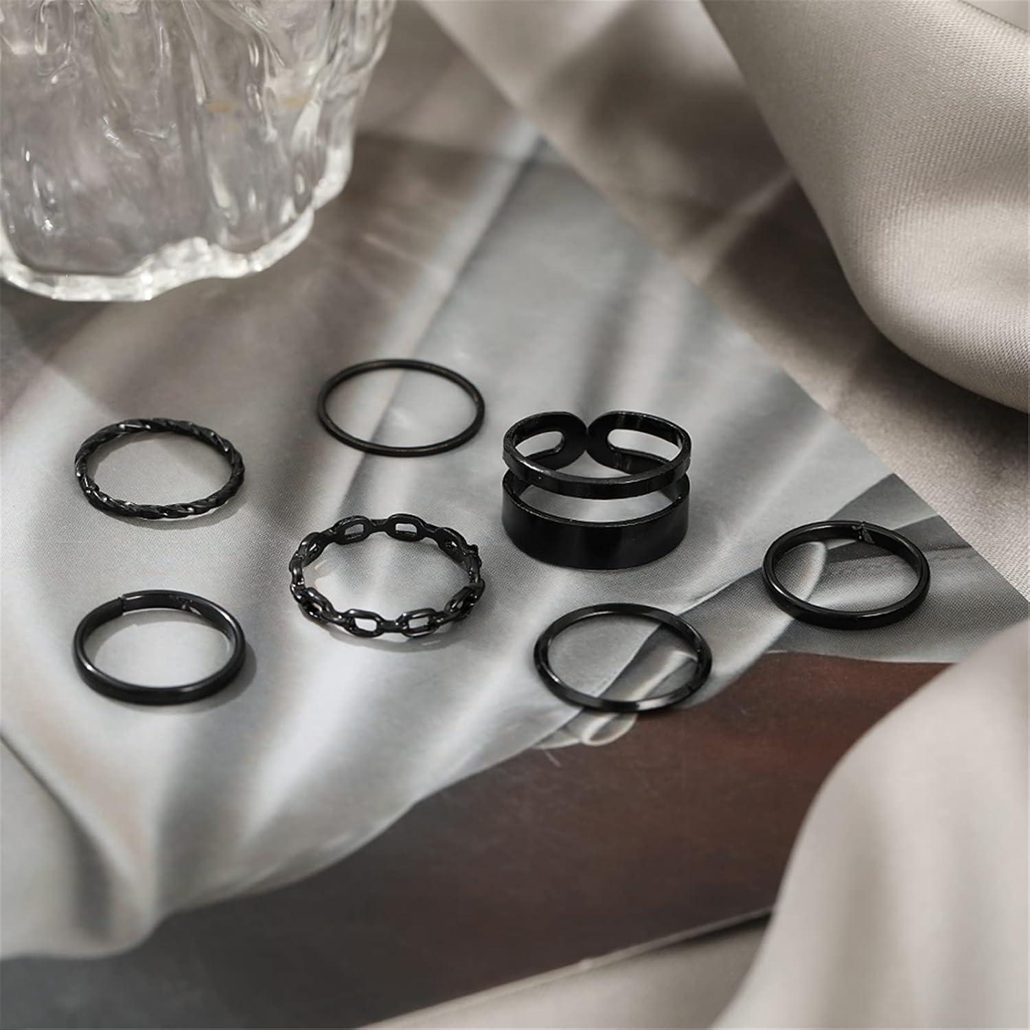 Conjunto de Anillos de Nudillo FAXHION Oro Vintage Boho 7 Piezas