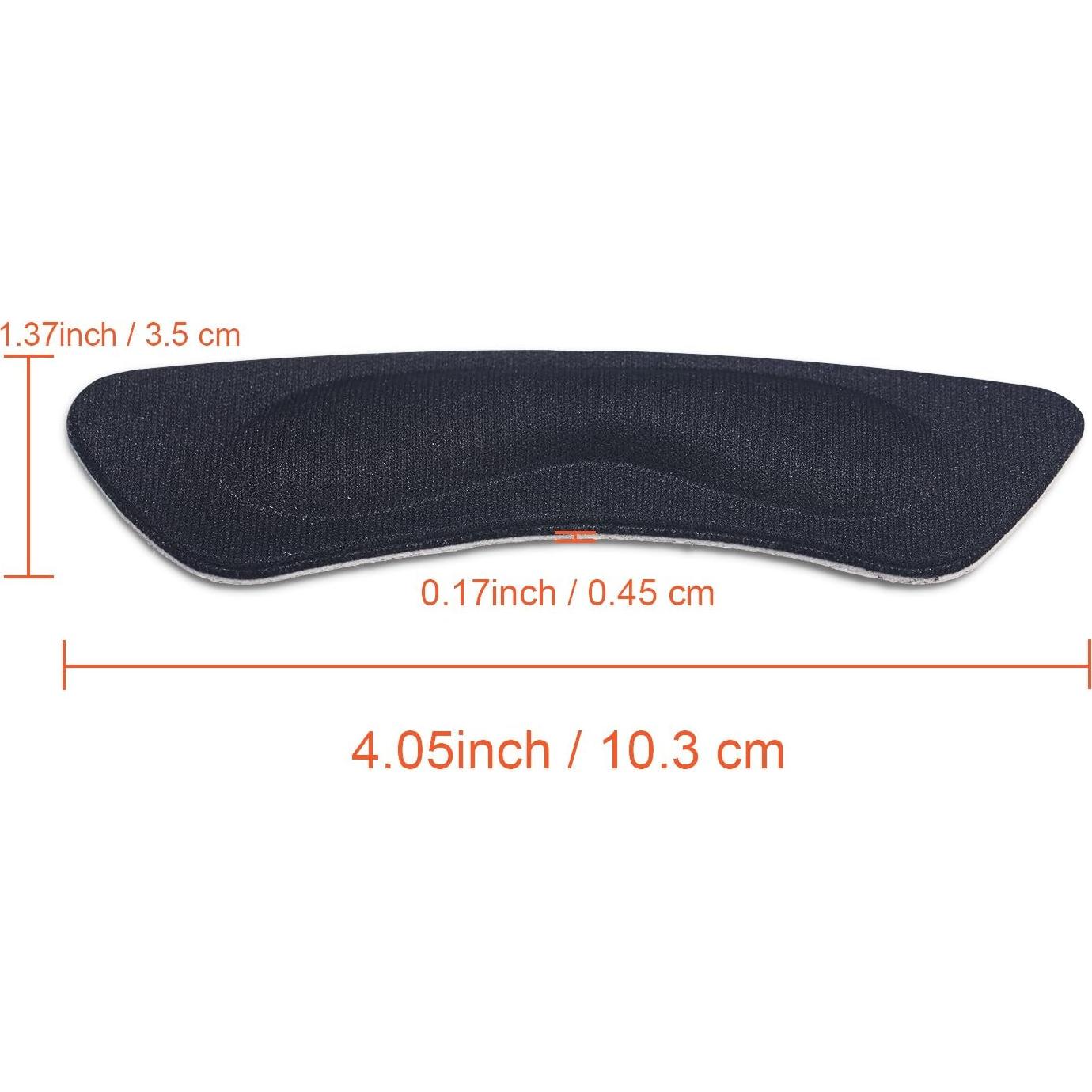 Almohadillas para Talones Hotop - 6 Pares Adhesivas Negro