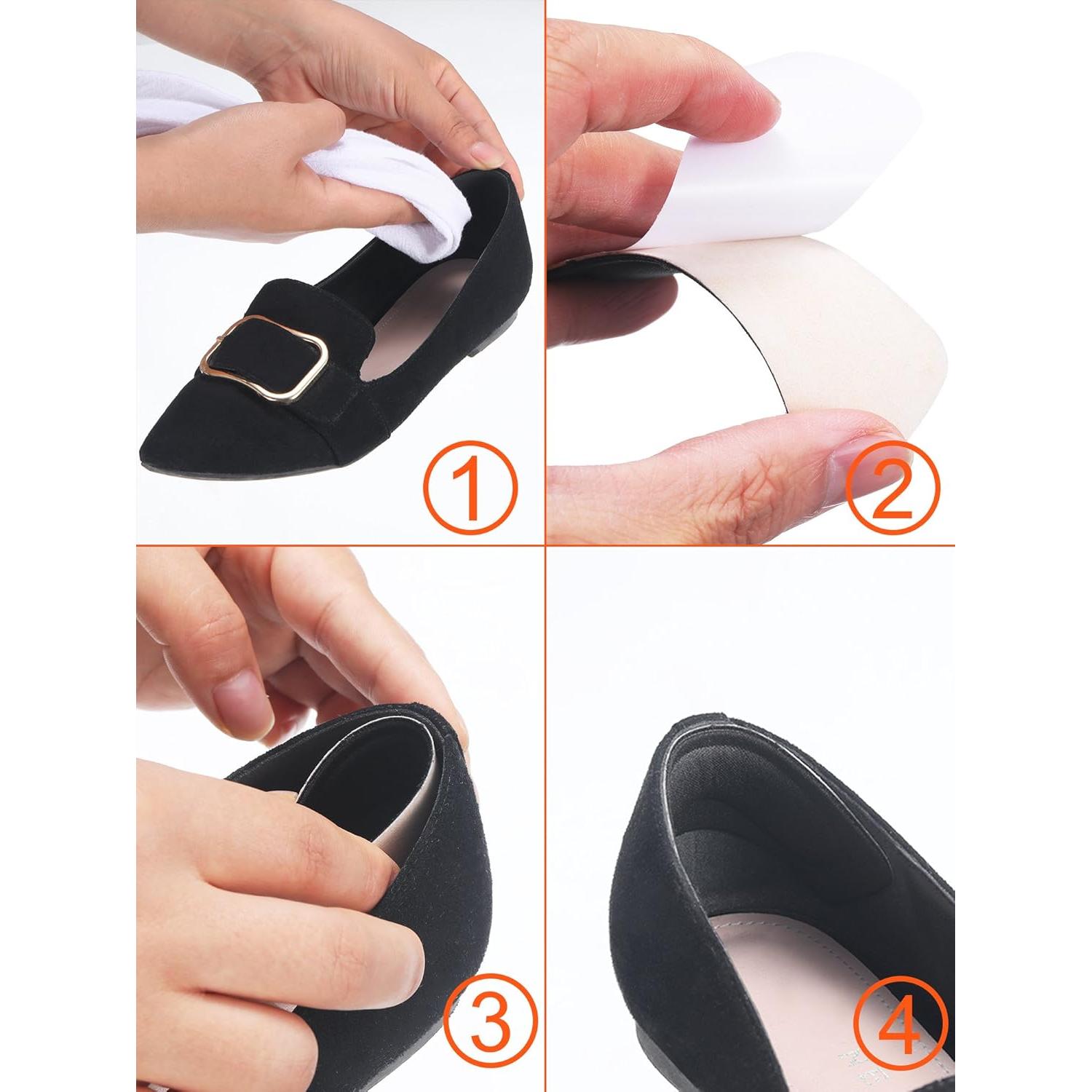 Almohadillas para Talones Hotop - 6 Pares Adhesivas Negro