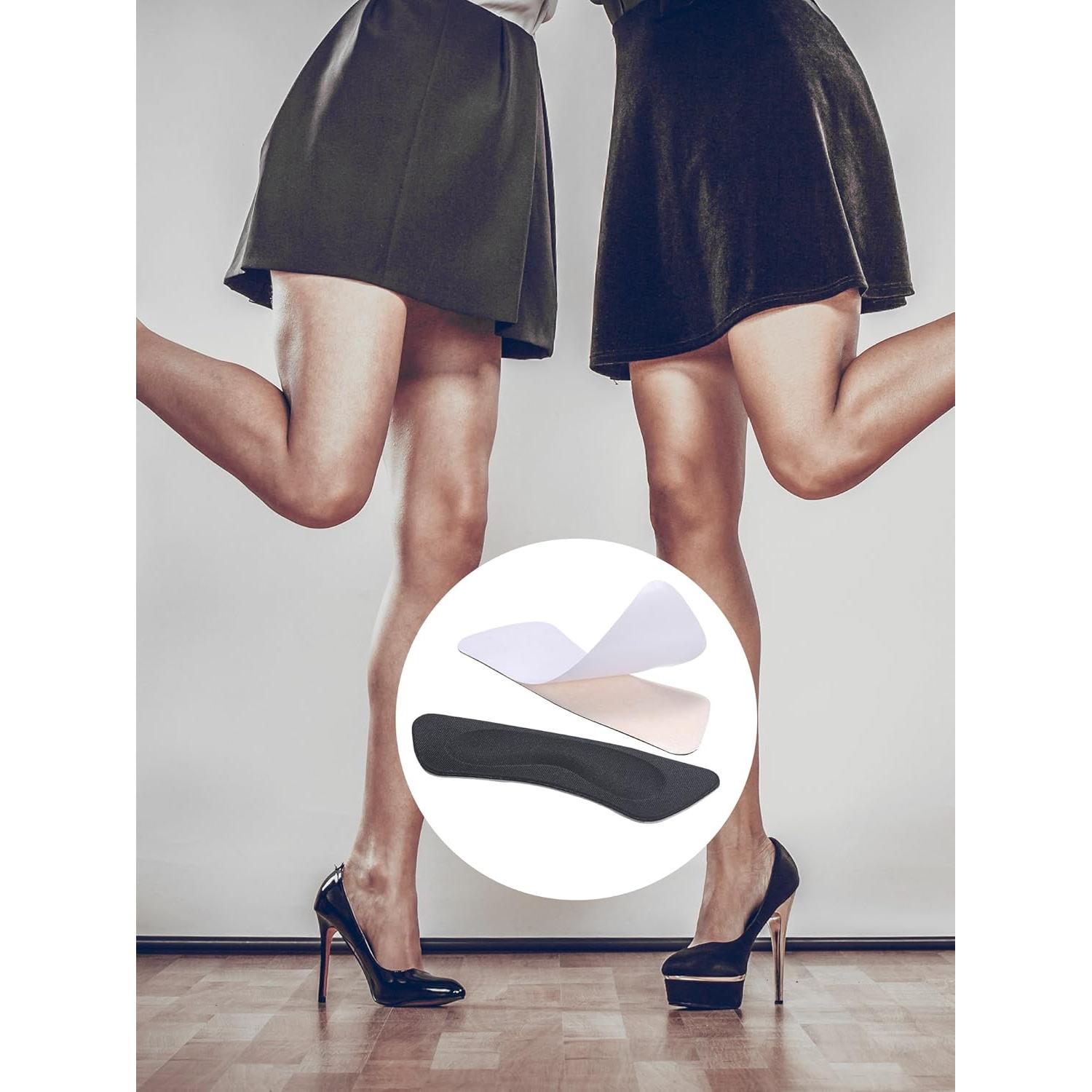 Almohadillas para Talones Hotop - 6 Pares Adhesivas Negro