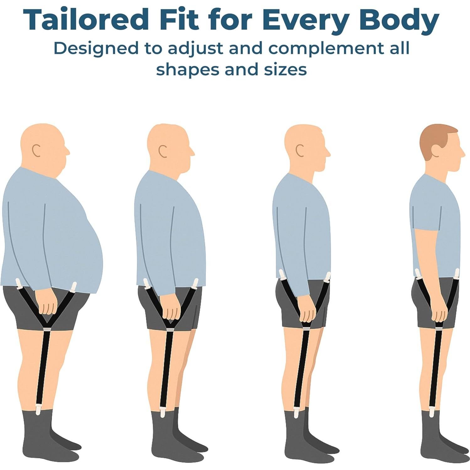 Sujetadores de Camisa Comfy Clothiers Y-Style para Hombres - Ajustables y Duraderos