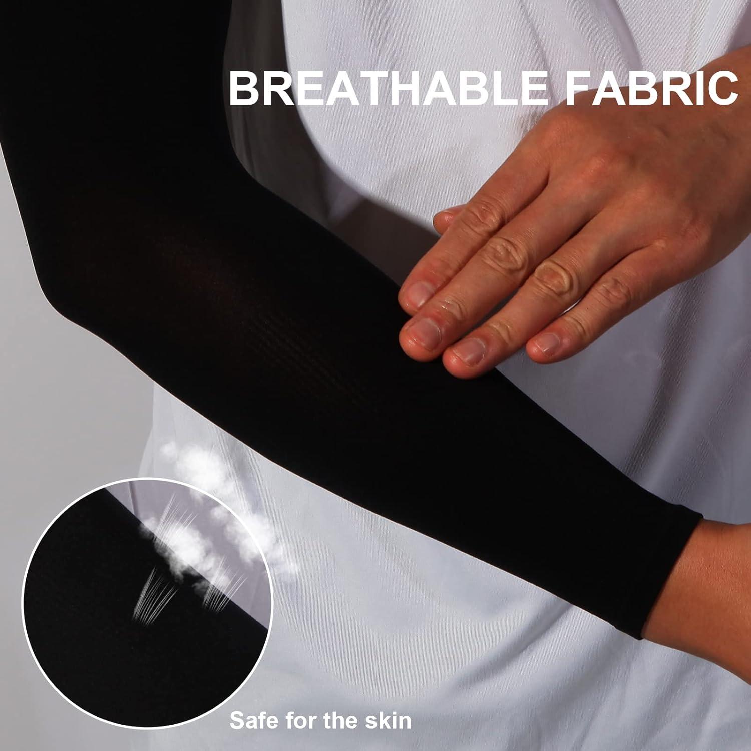 Mangas para brazos Feeke 2 pares UPF 50+ para hombres y mujeres