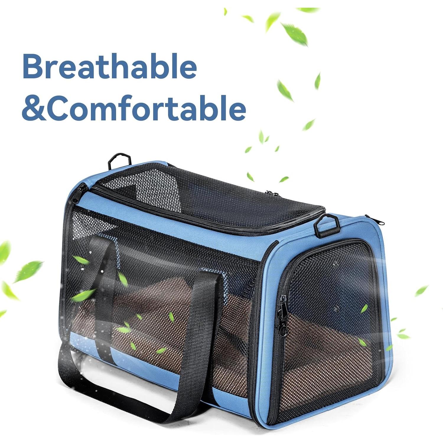 Transportín para mascotas Petsfit Mediano Azul 45.7x27.9x27.9cm