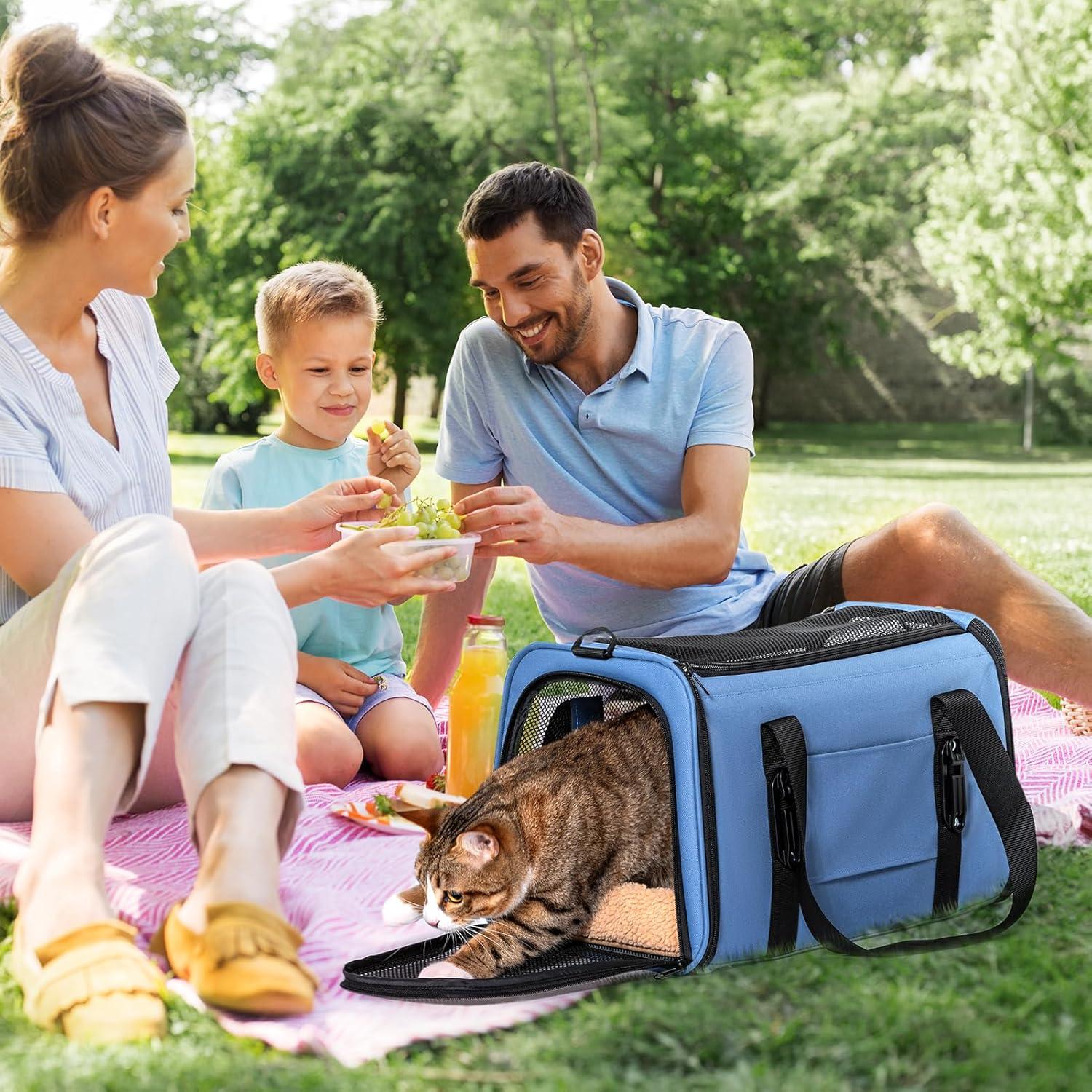 Transportín para mascotas Petsfit Mediano Azul 45.7x27.9x27.9cm