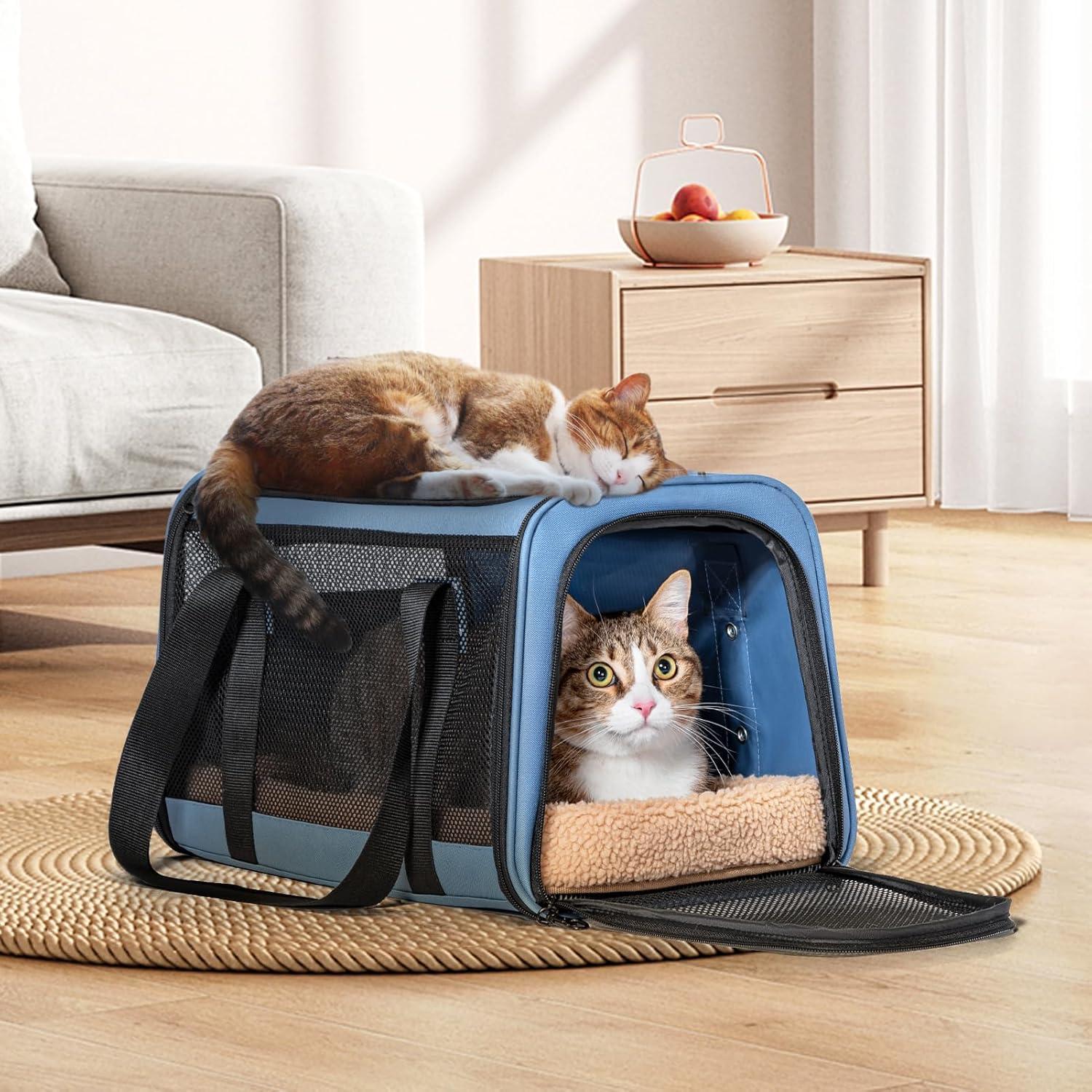 Transportín para mascotas Petsfit Mediano Azul 45.7x27.9x27.9cm