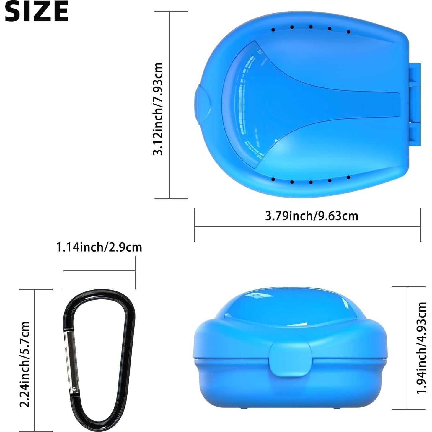 Estuche para Protector Bucal Deportivo BVN Azul 9.6x7.9cm