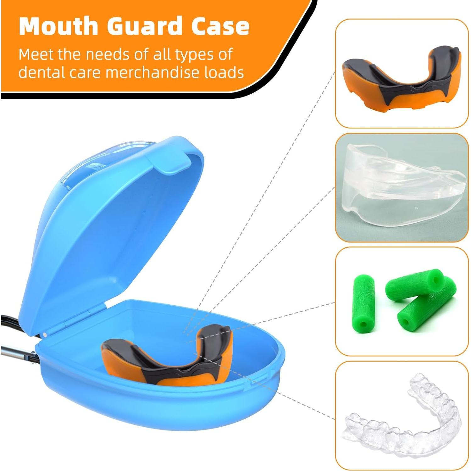 Estuche para Protector Bucal Deportivo BVN Azul 9.6x7.9cm