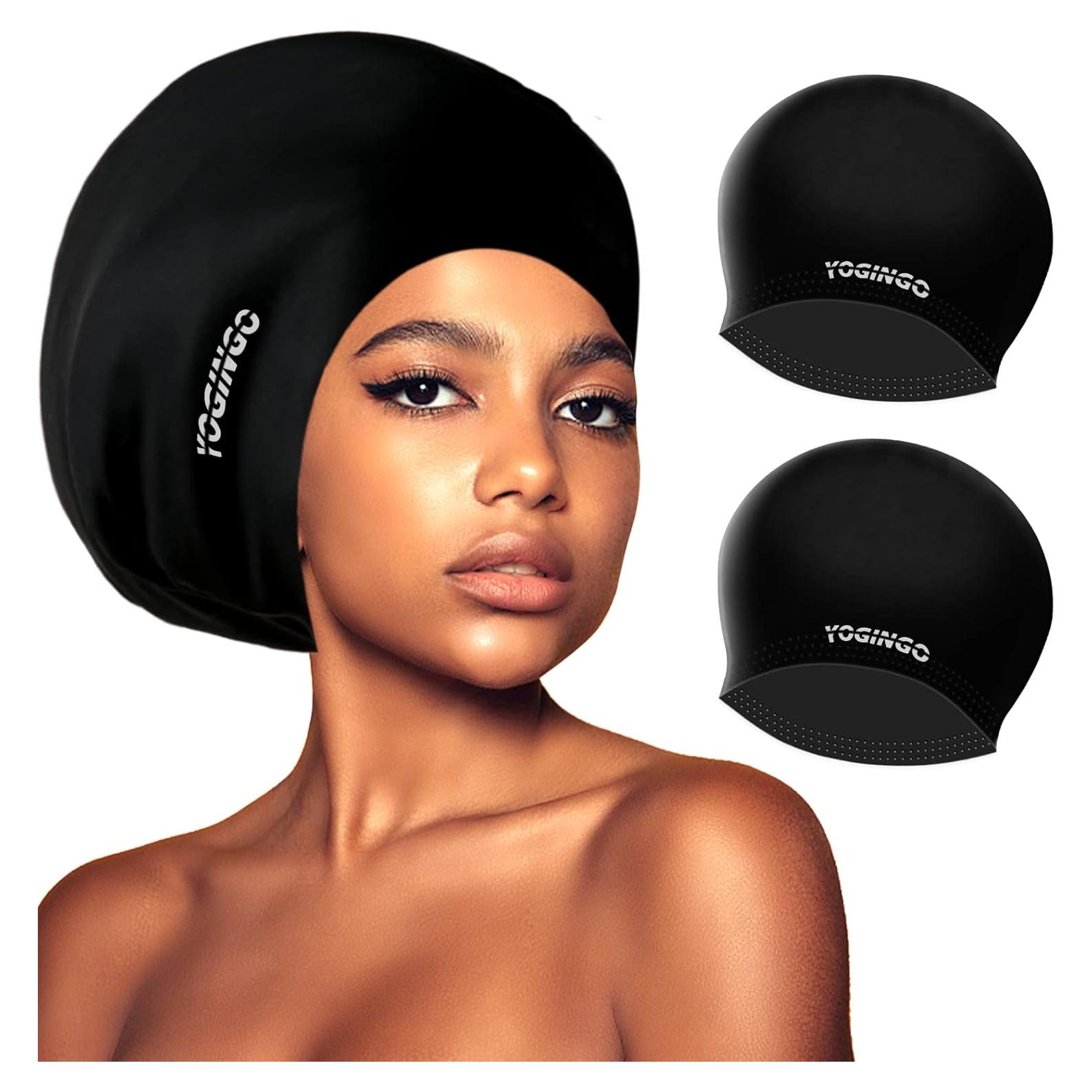 Gorra de Natación Extra Grande YOGINGO para Cabello Rizado