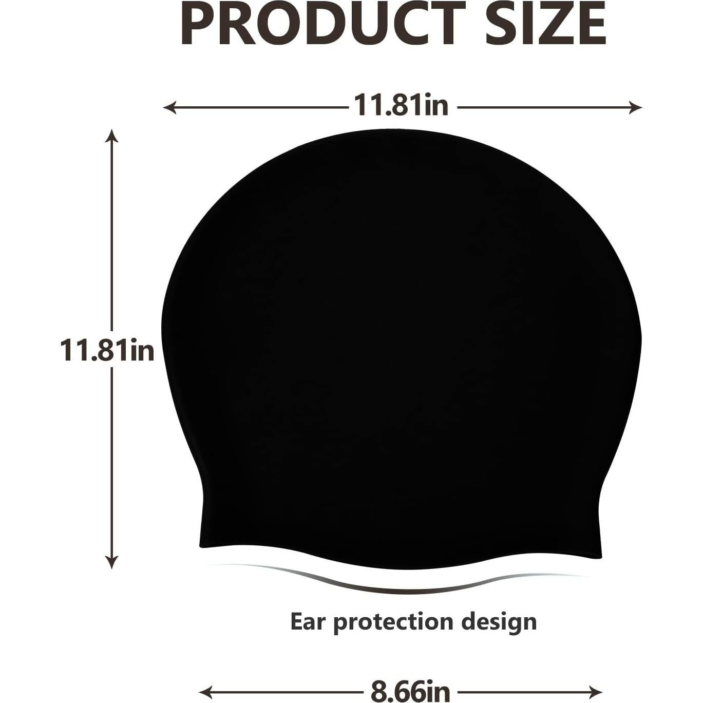 Gorra de Natación Extra Grande YOGINGO para Cabello Rizado