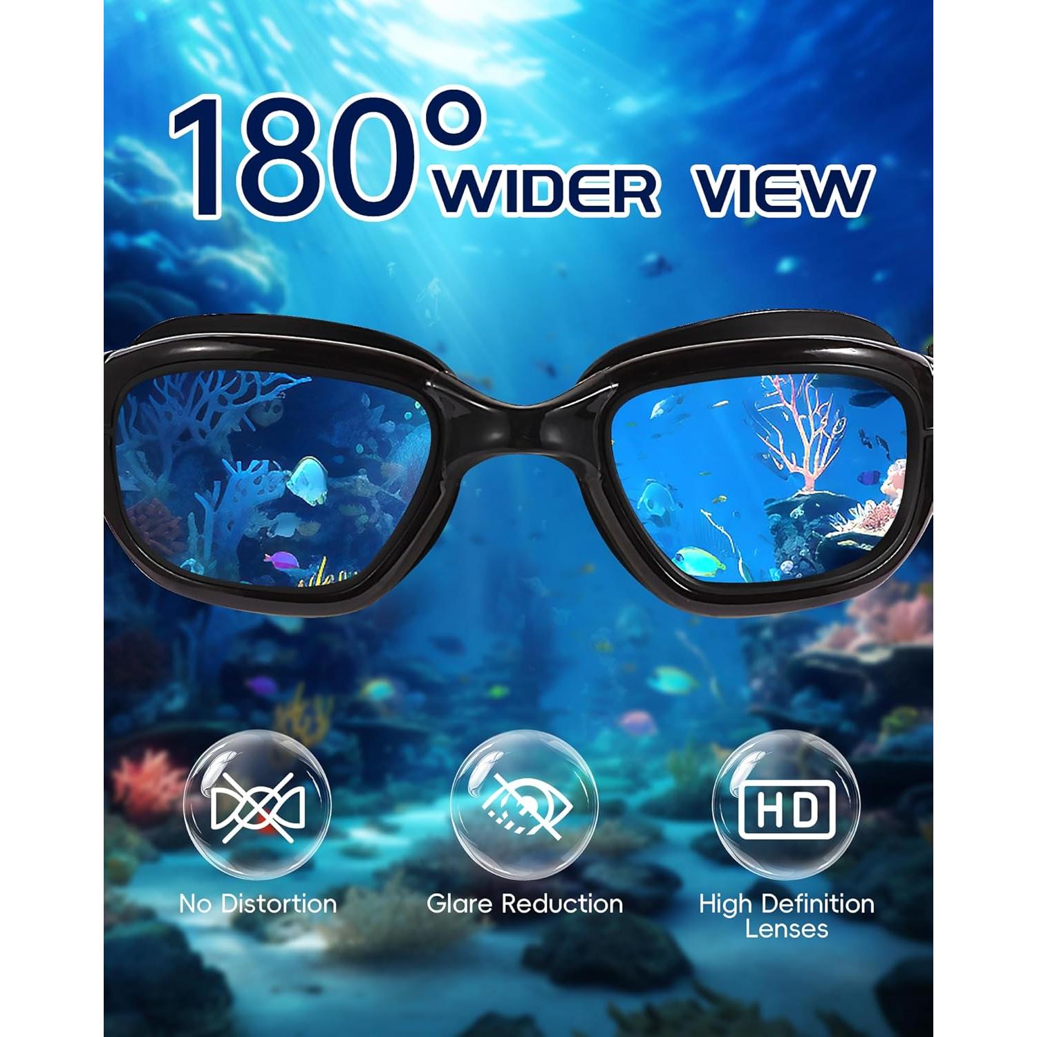 Gafas de natación Hurdilen para adultos con estuche y accesorios