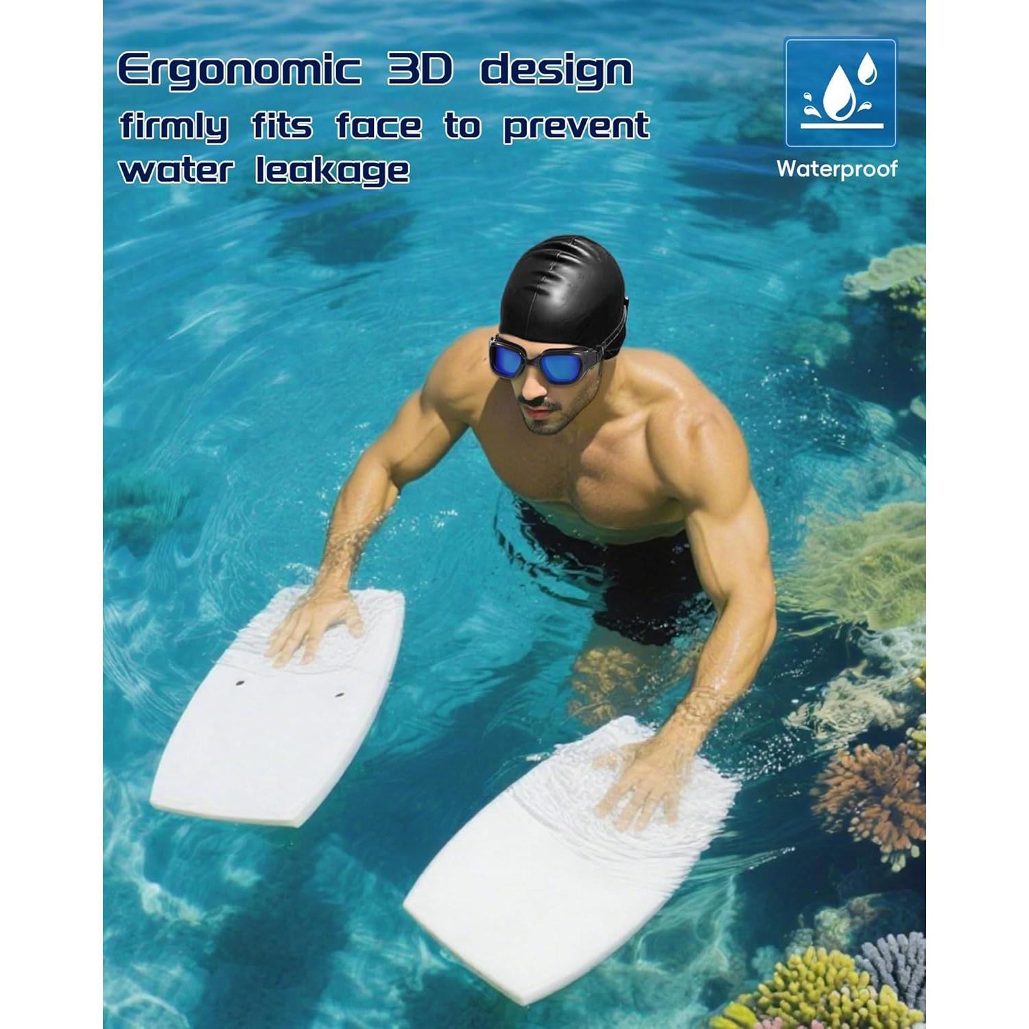 Gafas de natación Hurdilen para adultos con estuche y accesorios