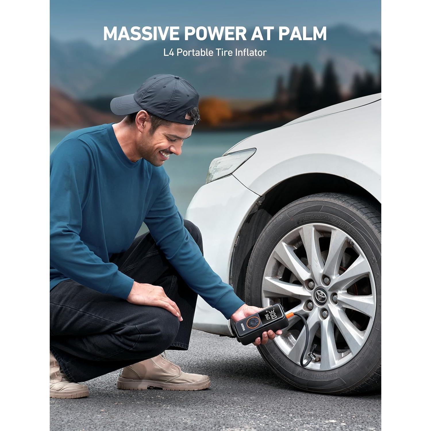 Compresor de Aire Portátil AstroAI L4 150 PSI Inflador Rápido