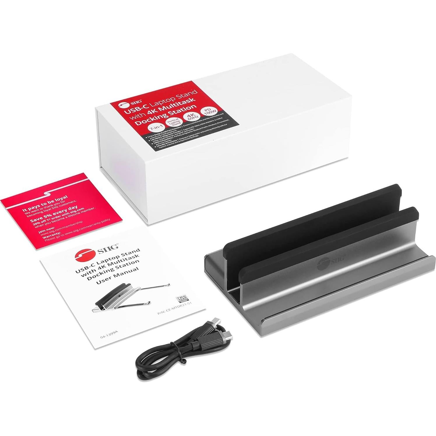 Estación de Acoplamiento USB-C SIIG 4K 60Hz Ethernet 100W