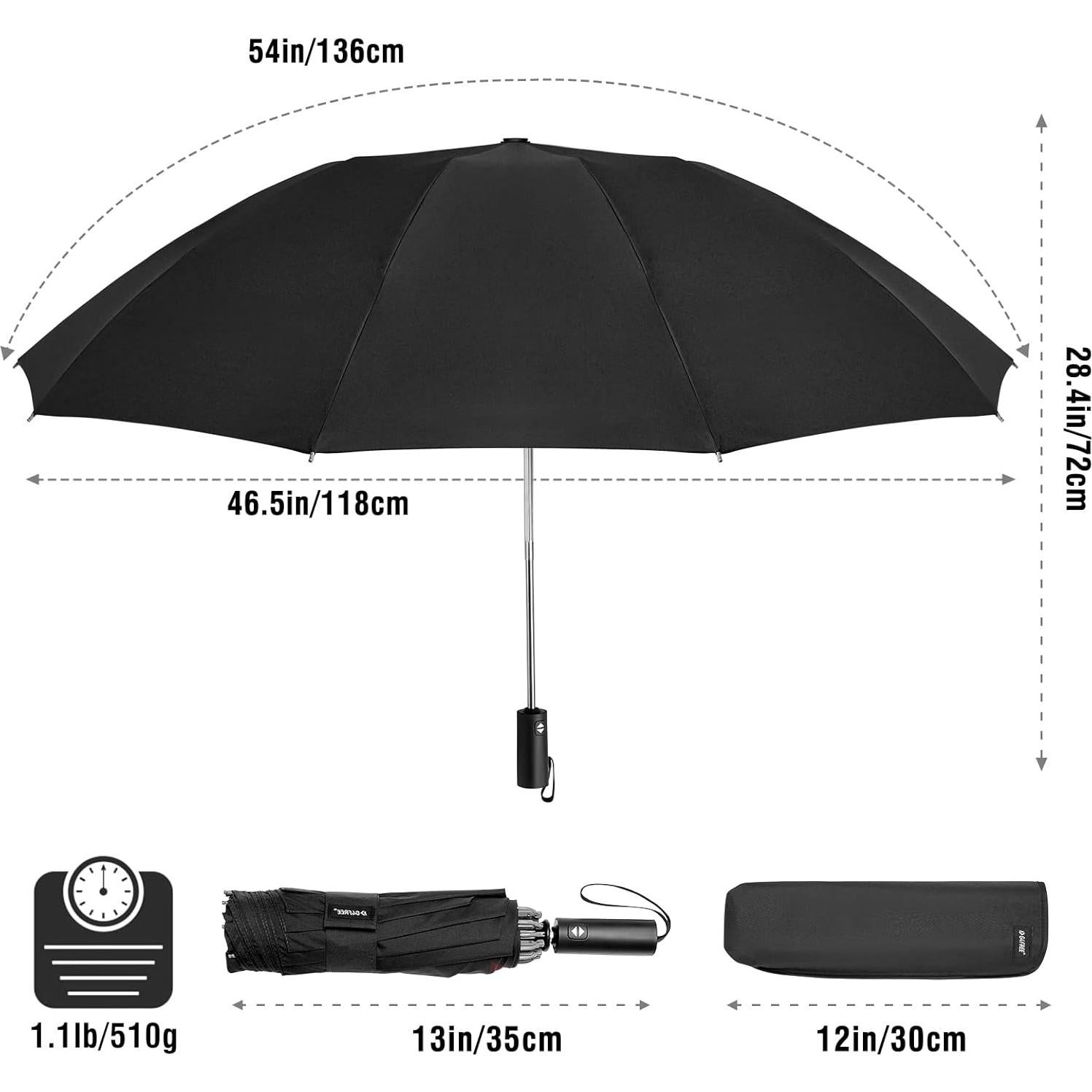 Paraguas Grande G4Free 137 cm Inverso Automático Plegable