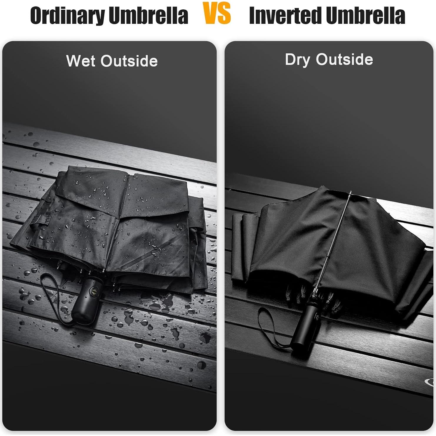 Paraguas Grande G4Free 137 cm Inverso Automático Plegable