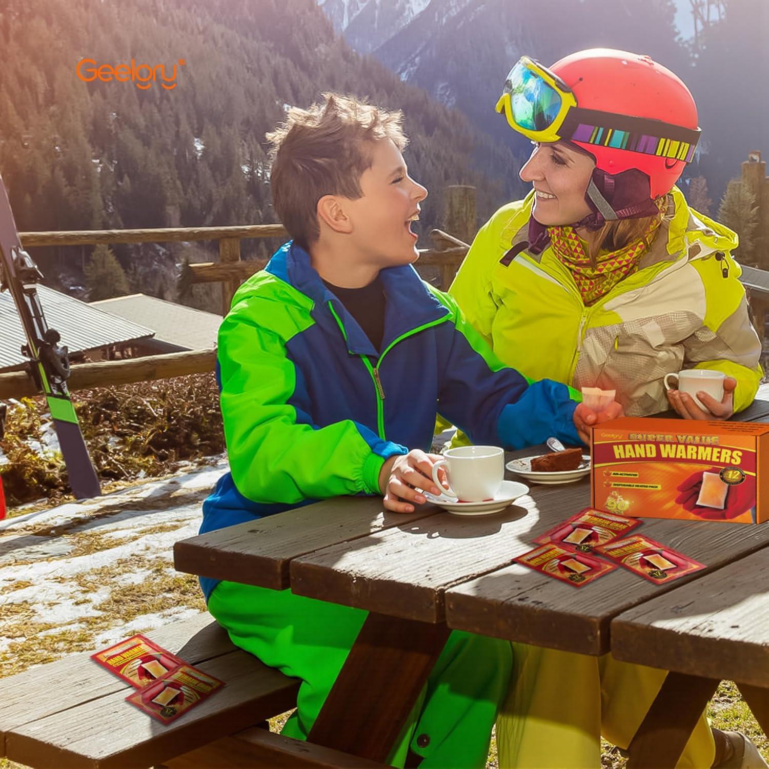 Calentadores de Manos Desechables GEELGRY 90 Pcs, Calor 12 Horas