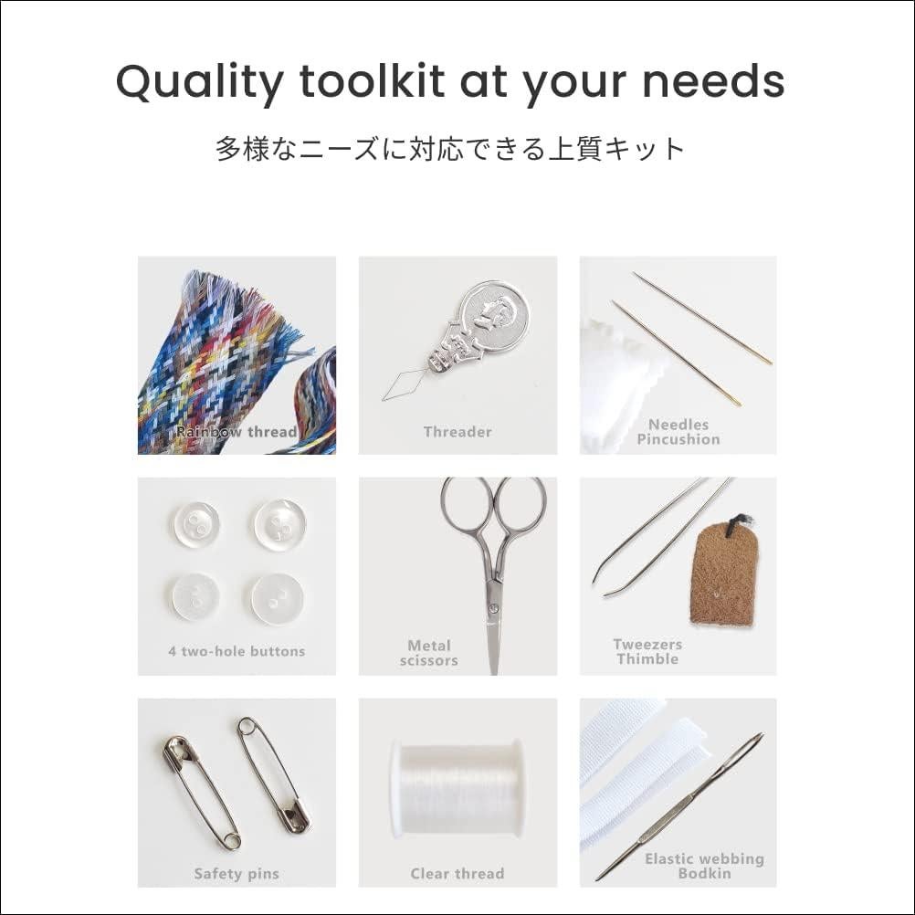 Kit de Costura Deluxe LEONIS 128 Hilos 30 Colores